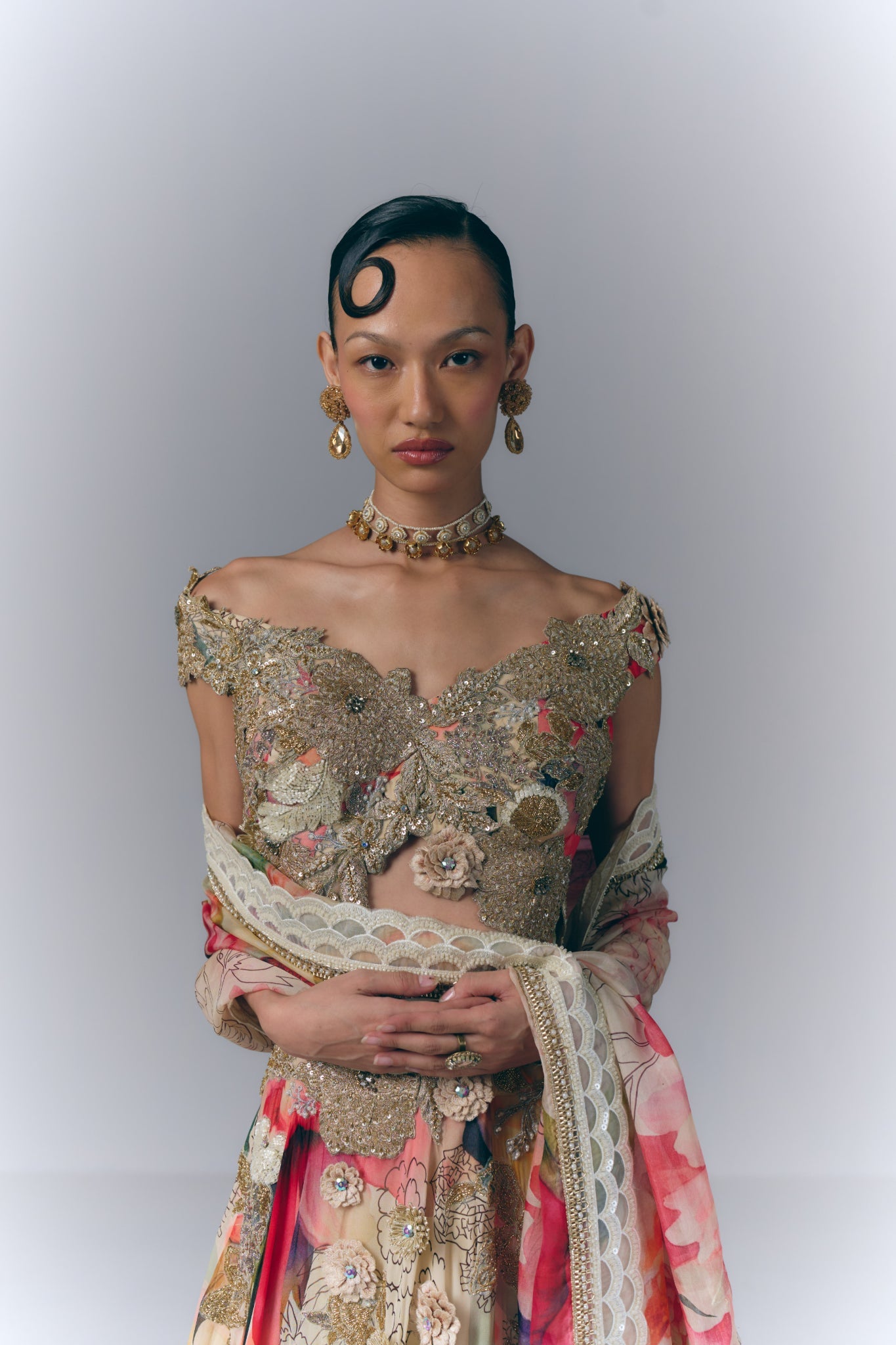 Multicolored Lehenga Set