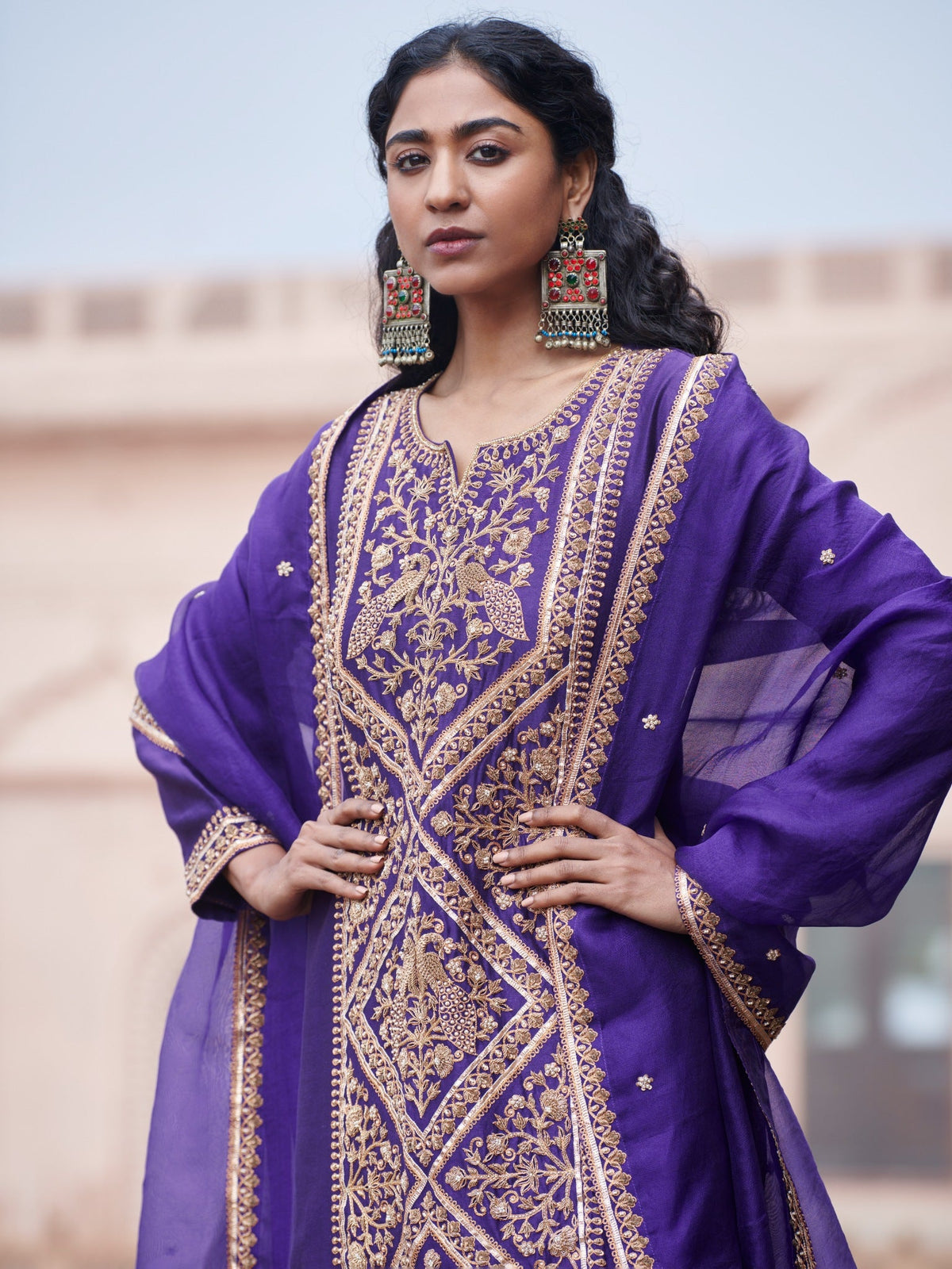peacock signature sharara set