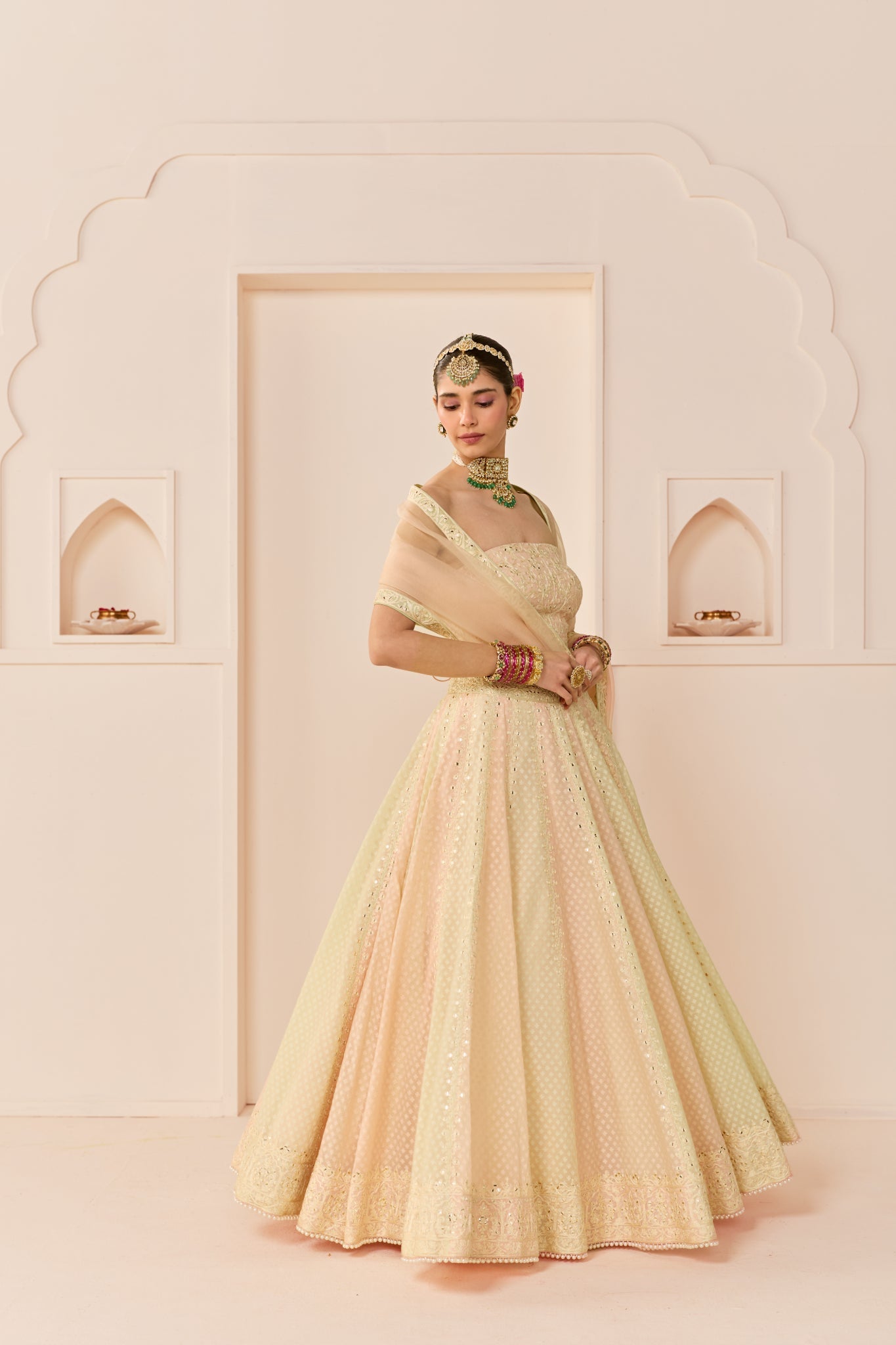UMAIZA - CARNATION PINK LEHENGA WITH BLOUSE AND DUPATTA