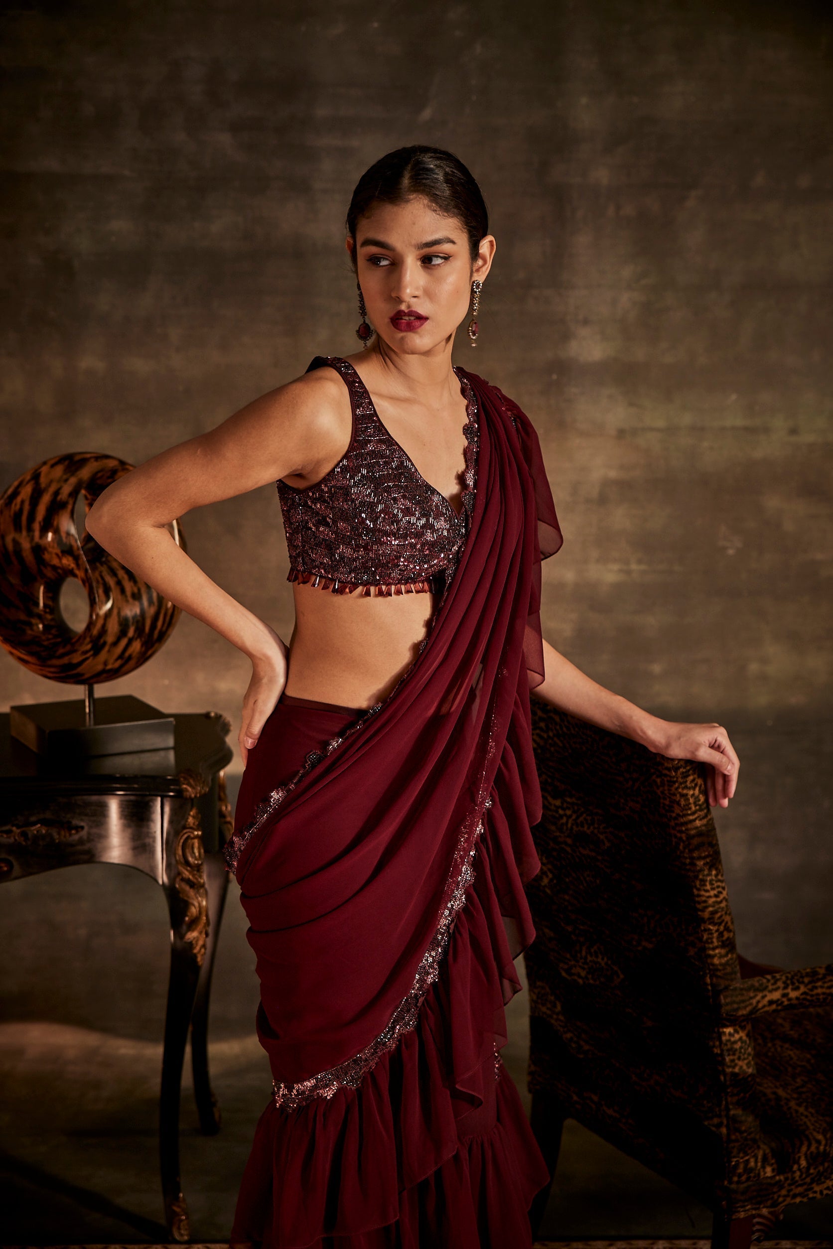 Image of RADIANT RED SAREE