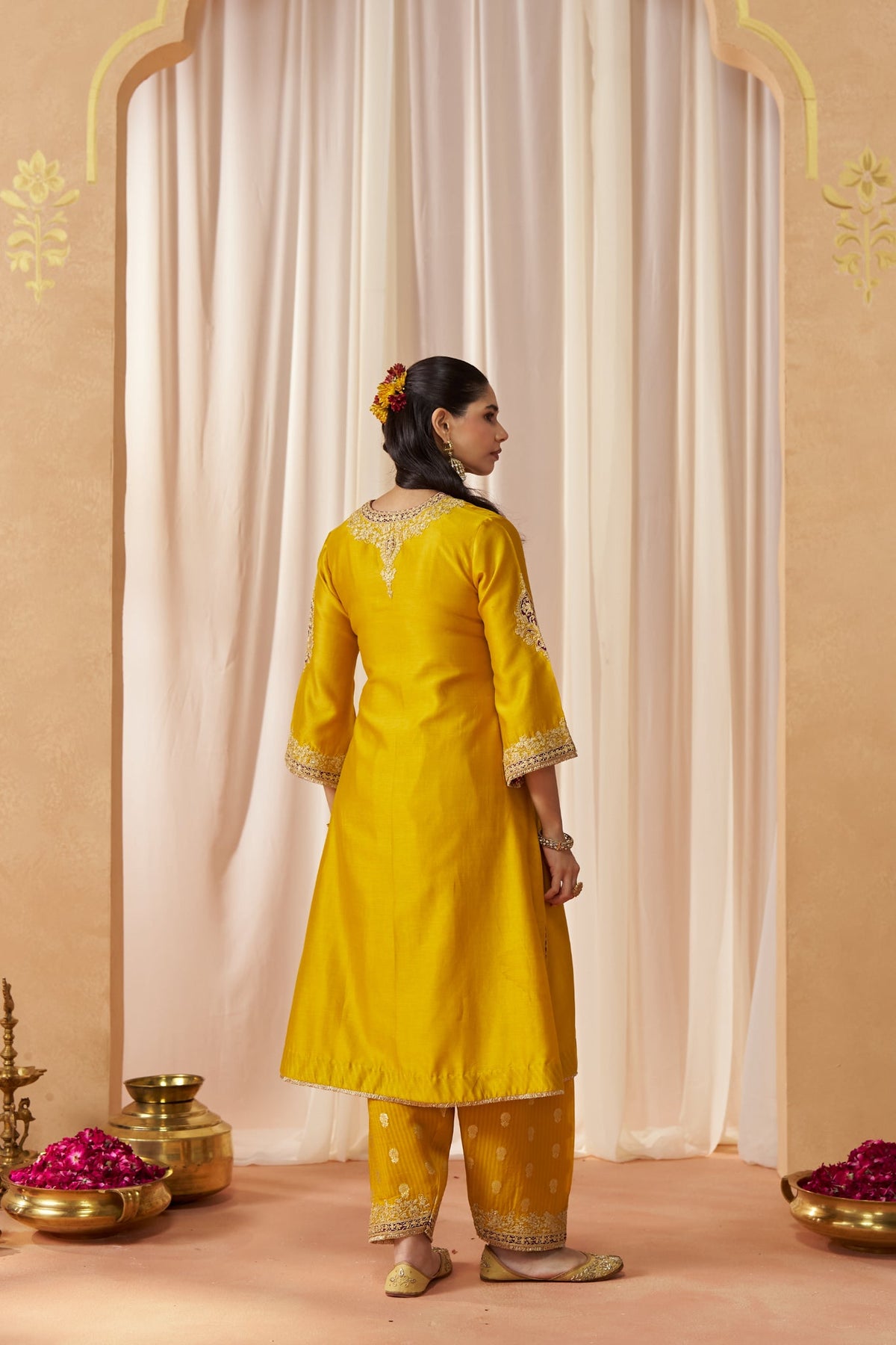 Liana Mustard Chauga with Salwar with Dupatta