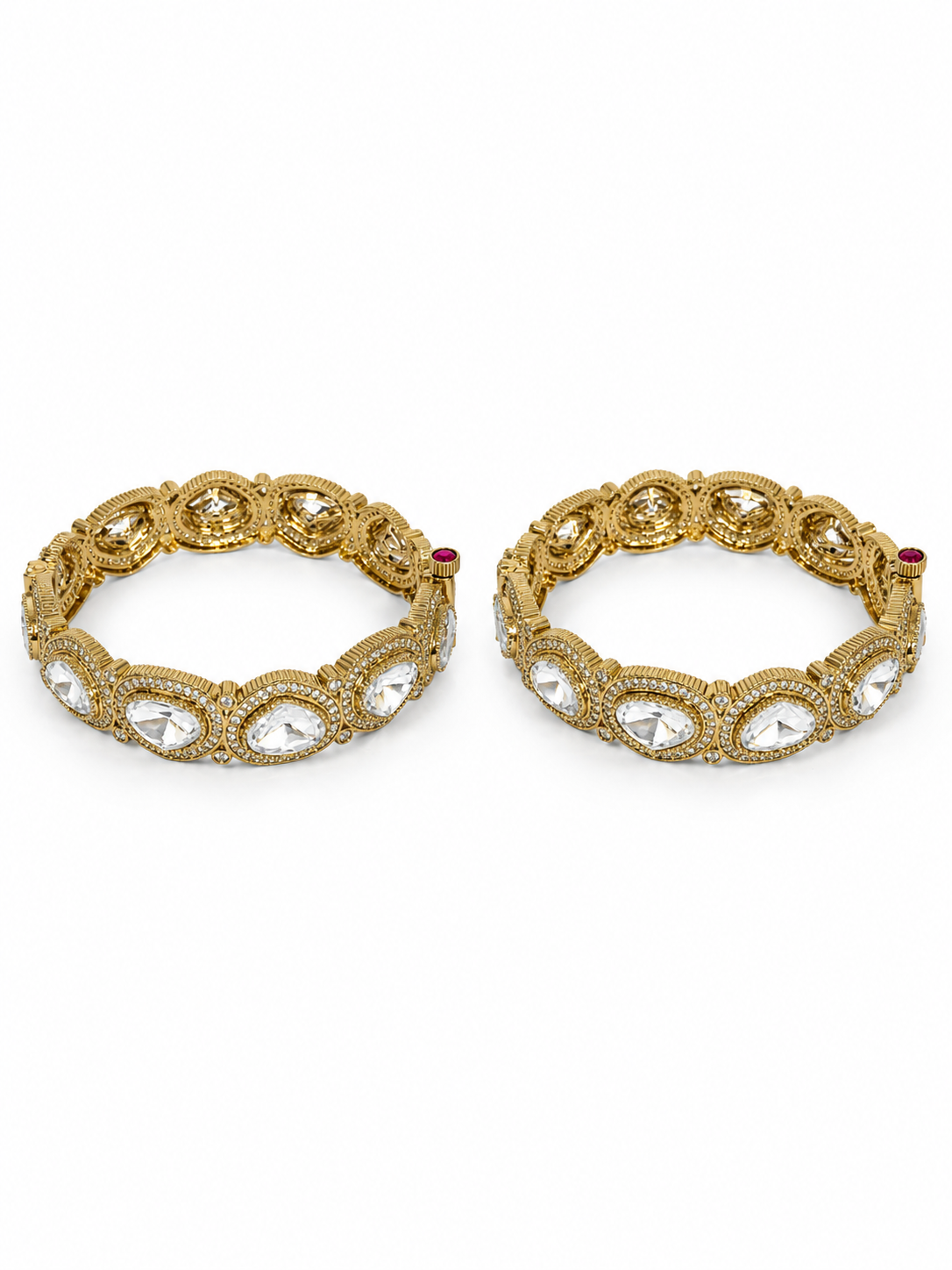 Moissanite Polki Stone Bangle