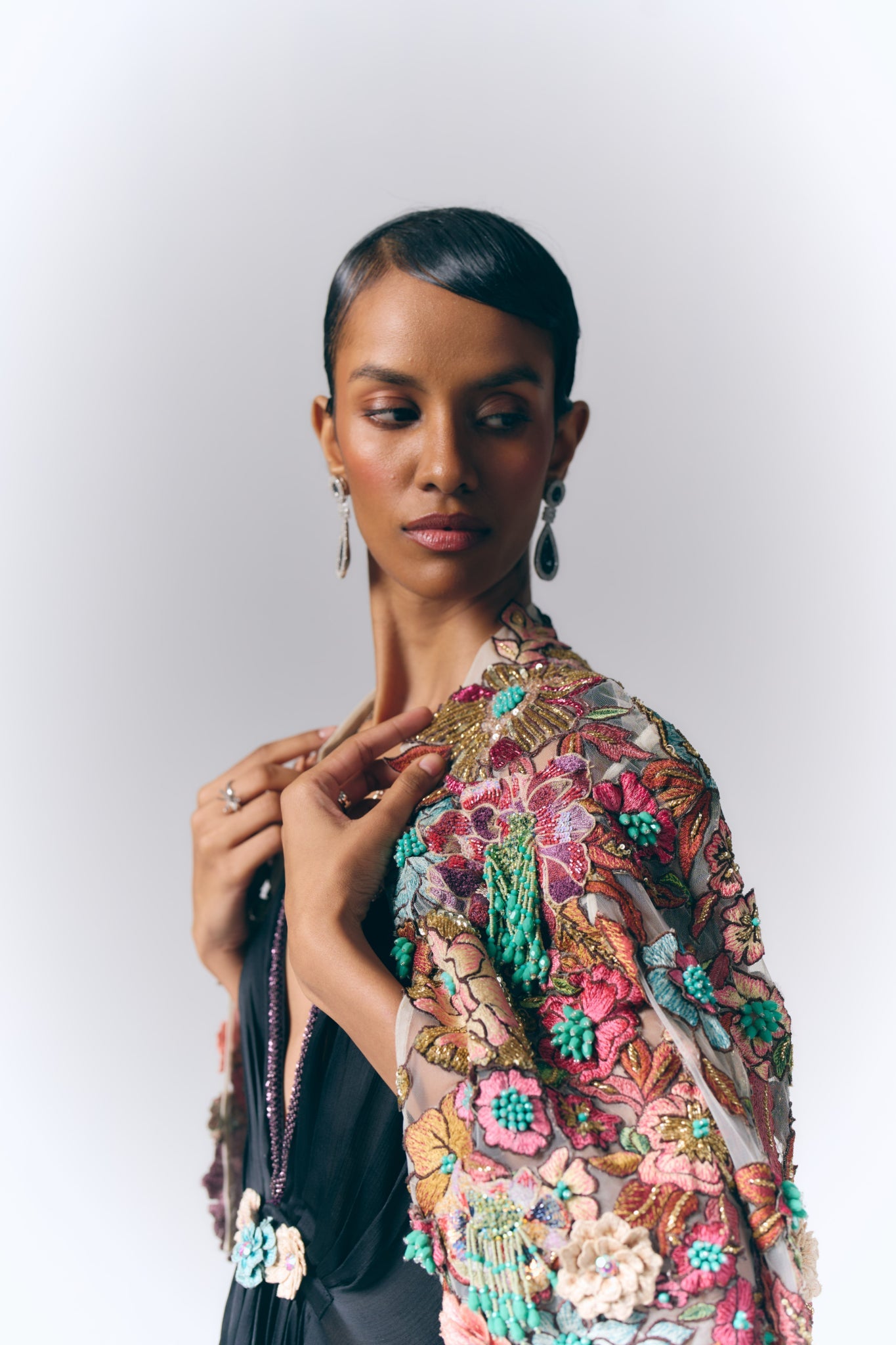 Twilight Blossom Jacket Gown