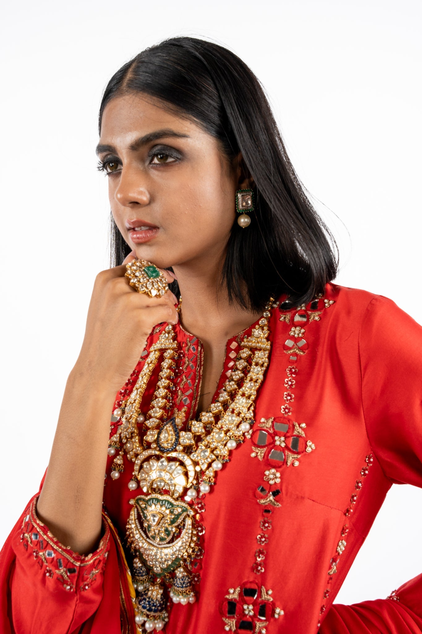 Scarlet Heirloom Embellished Kurta Set
