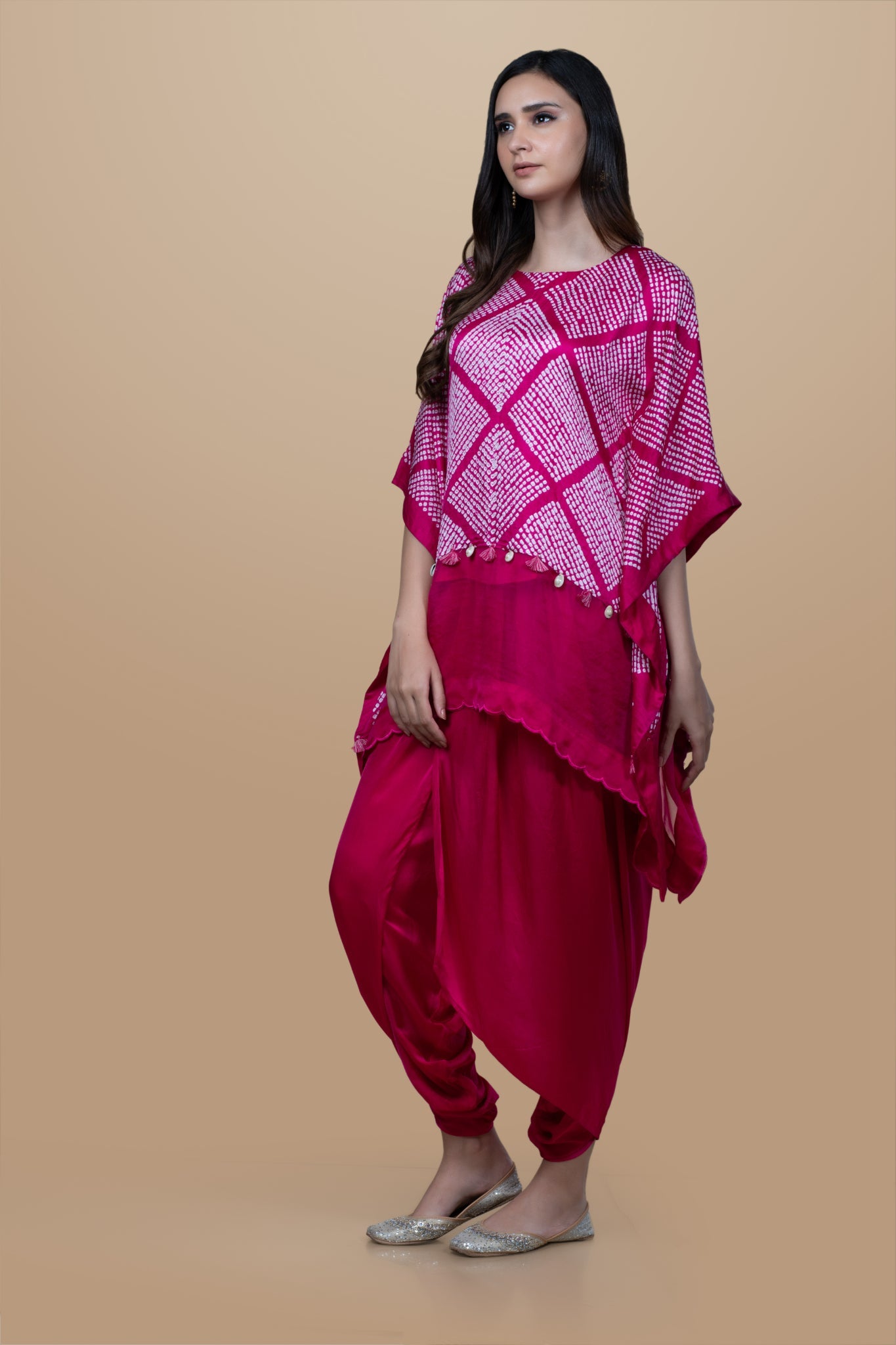 short kaftan with flap dhoti