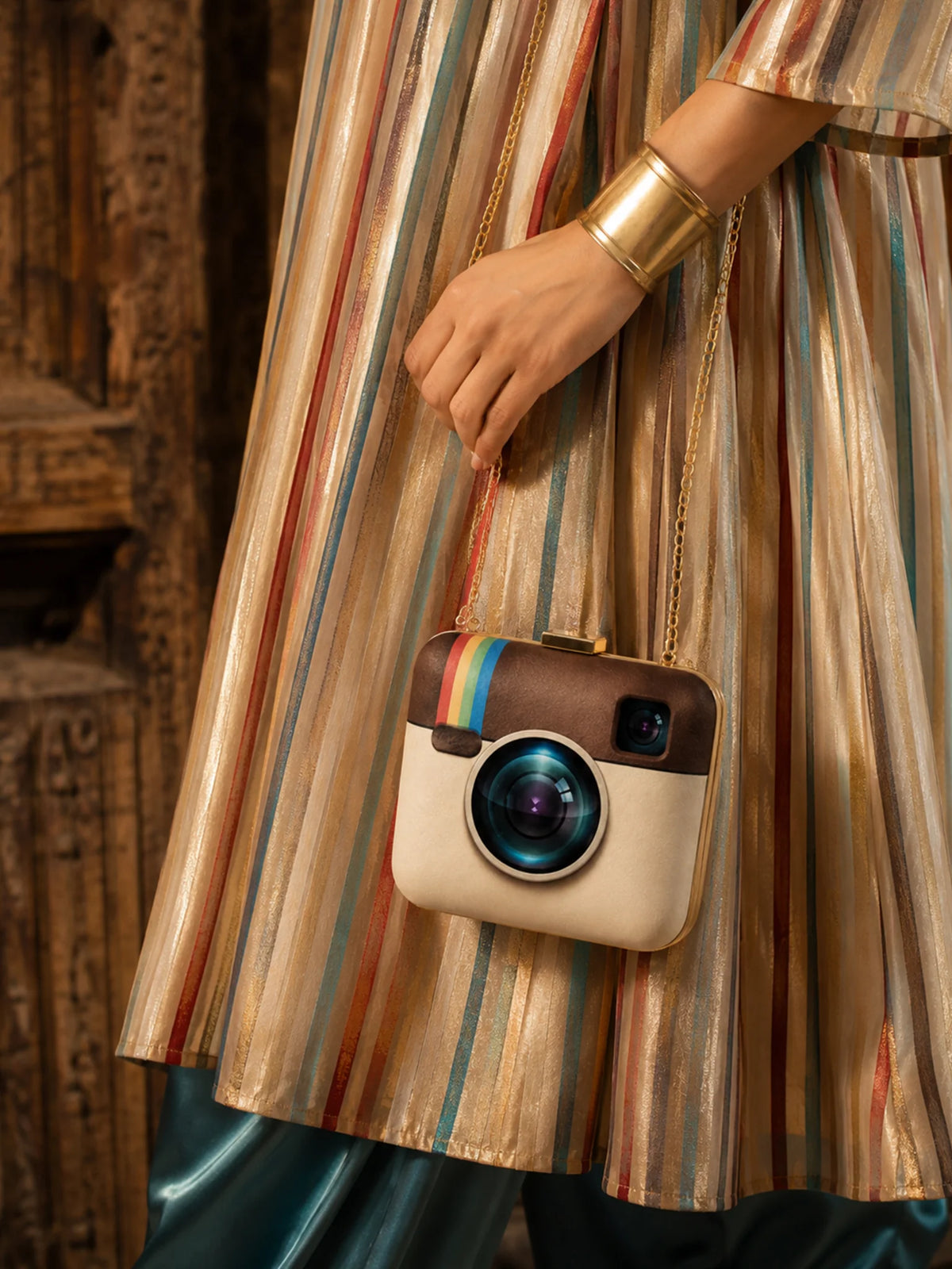 Vintage Instagram Print Clutch