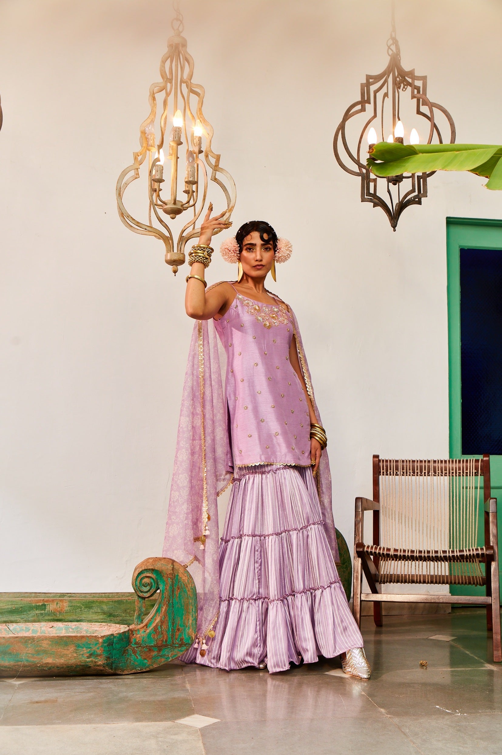 Lilac Sharara Set