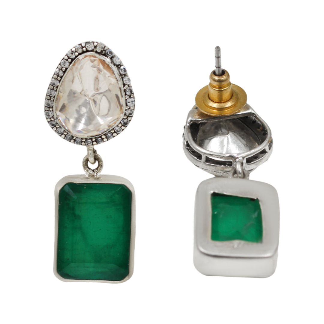 Artisan Silver Moissanite Earrings by Sangeeta Boochra