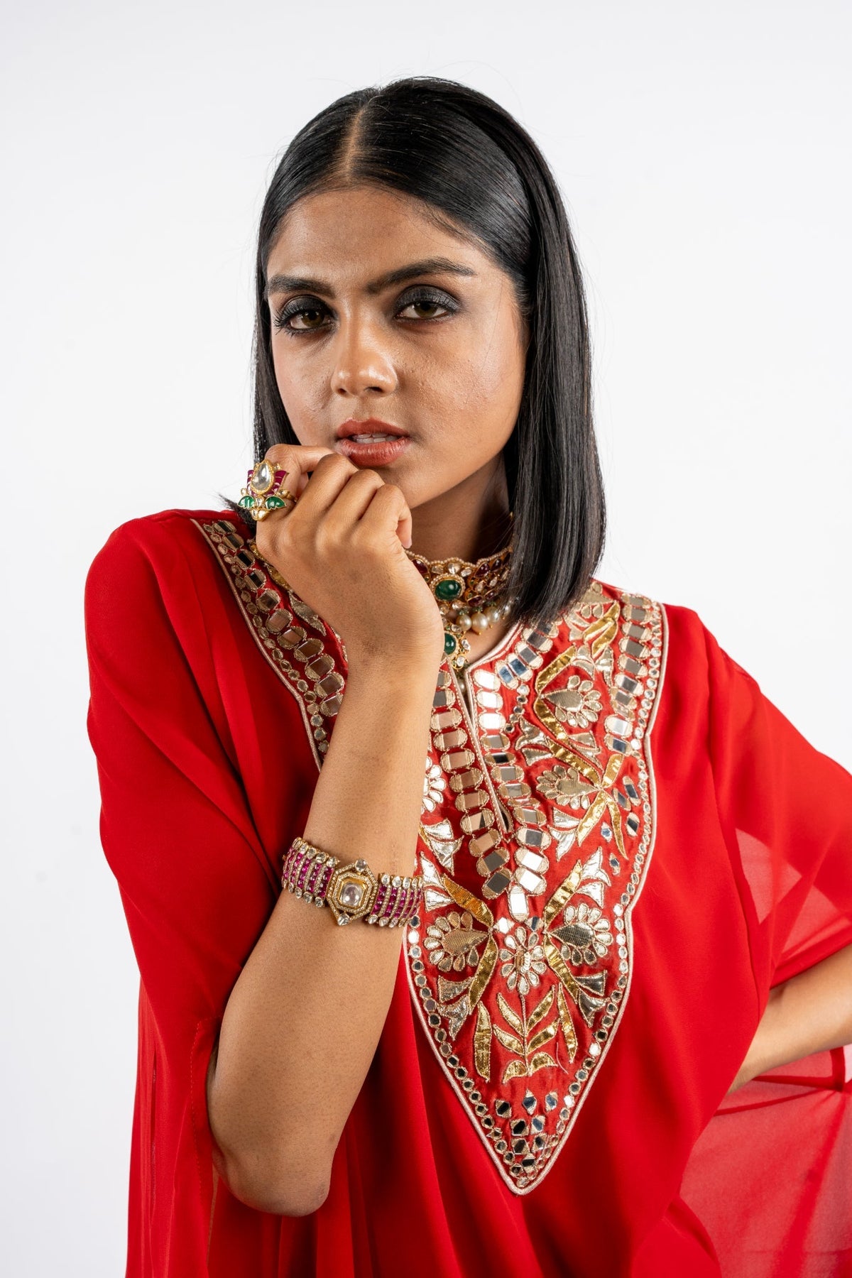 Statement Red Cape Co-Ord Set
