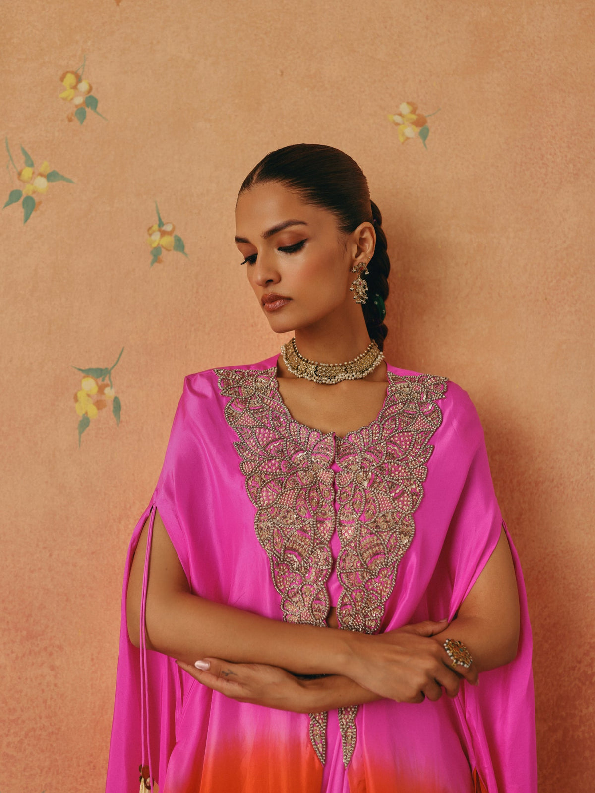 Rang Leher Cape Set