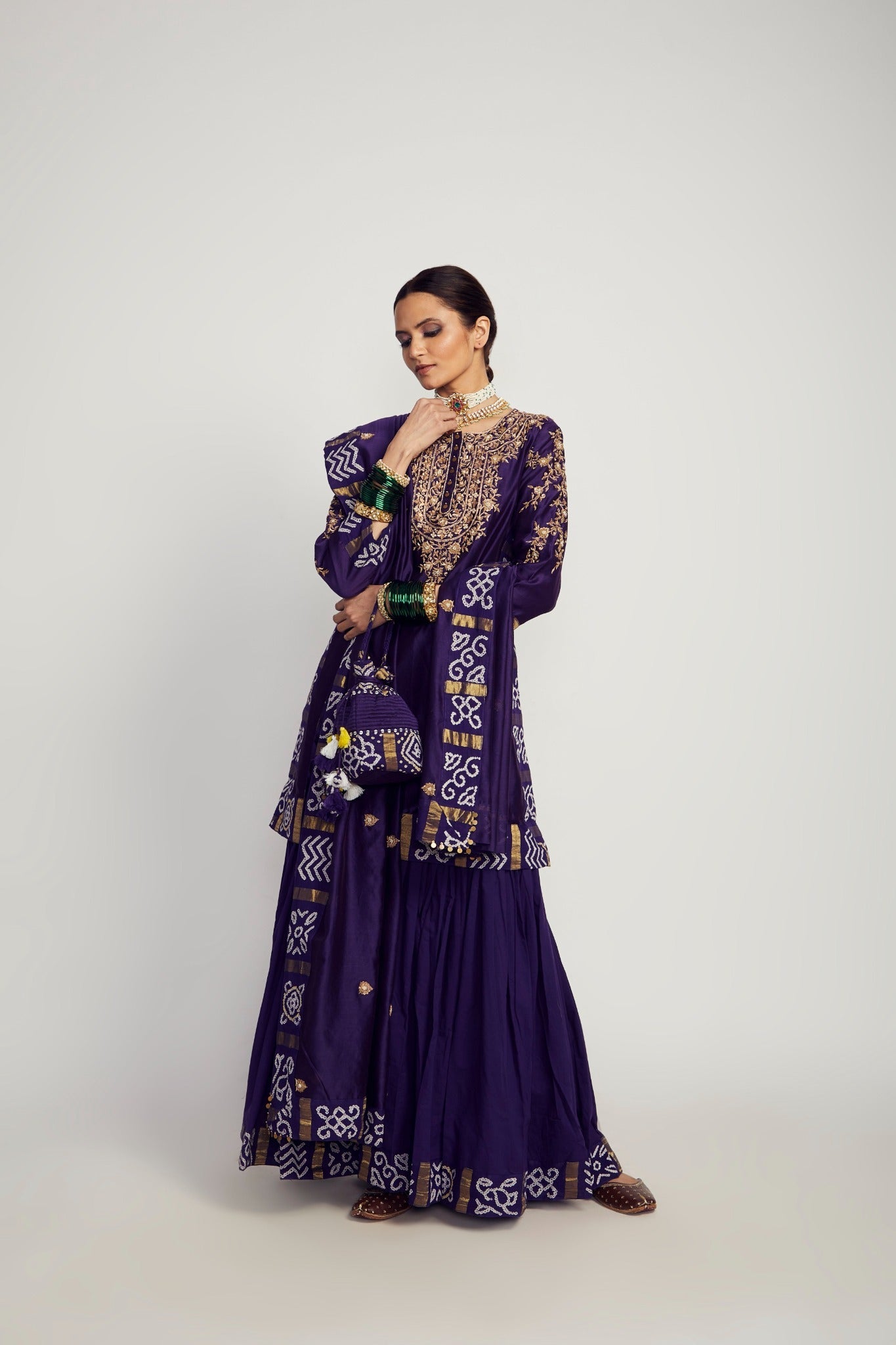 SAAZ Gharchola Gharara set