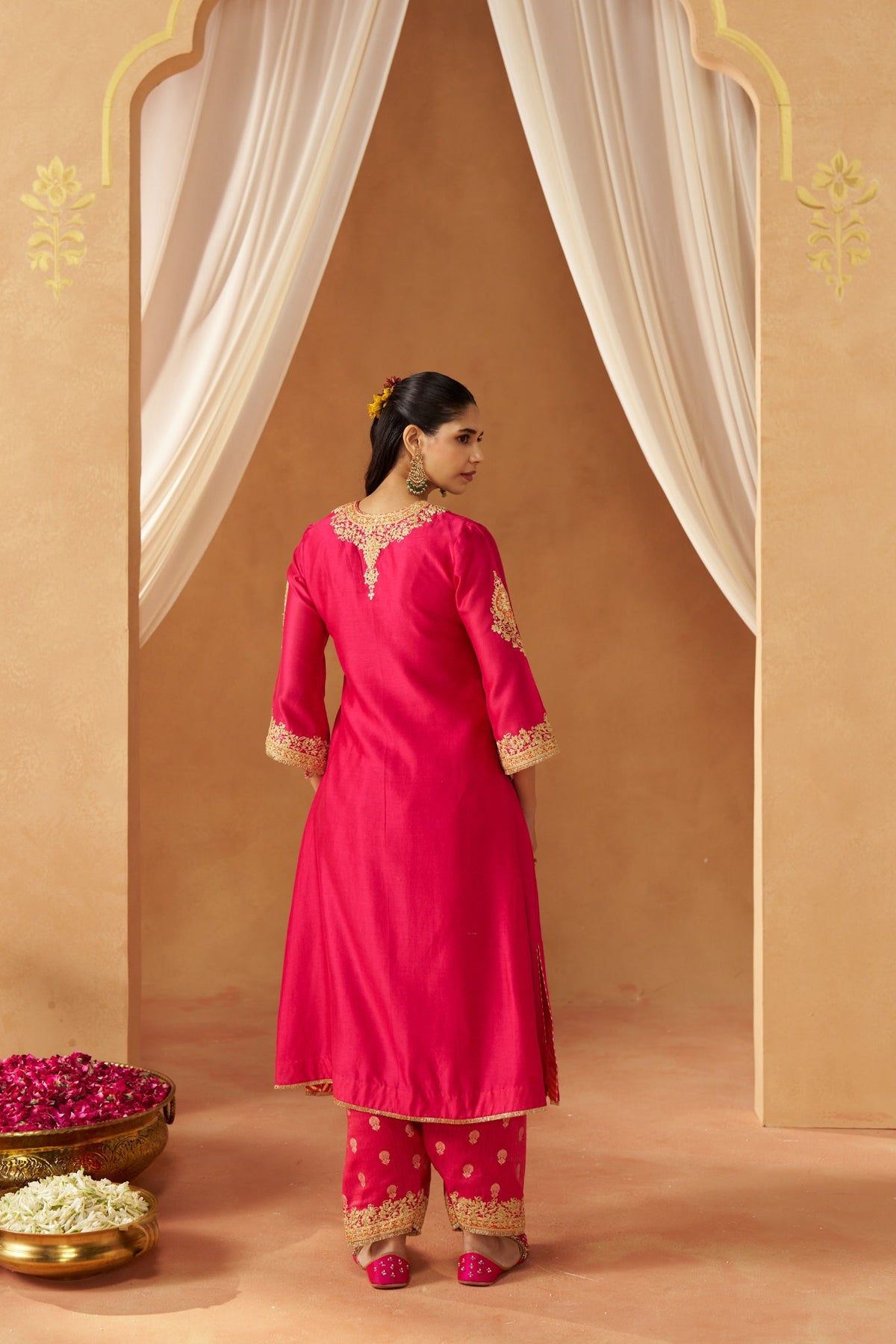 Liana Hotpink with Dupatta Chauga and Dupatta