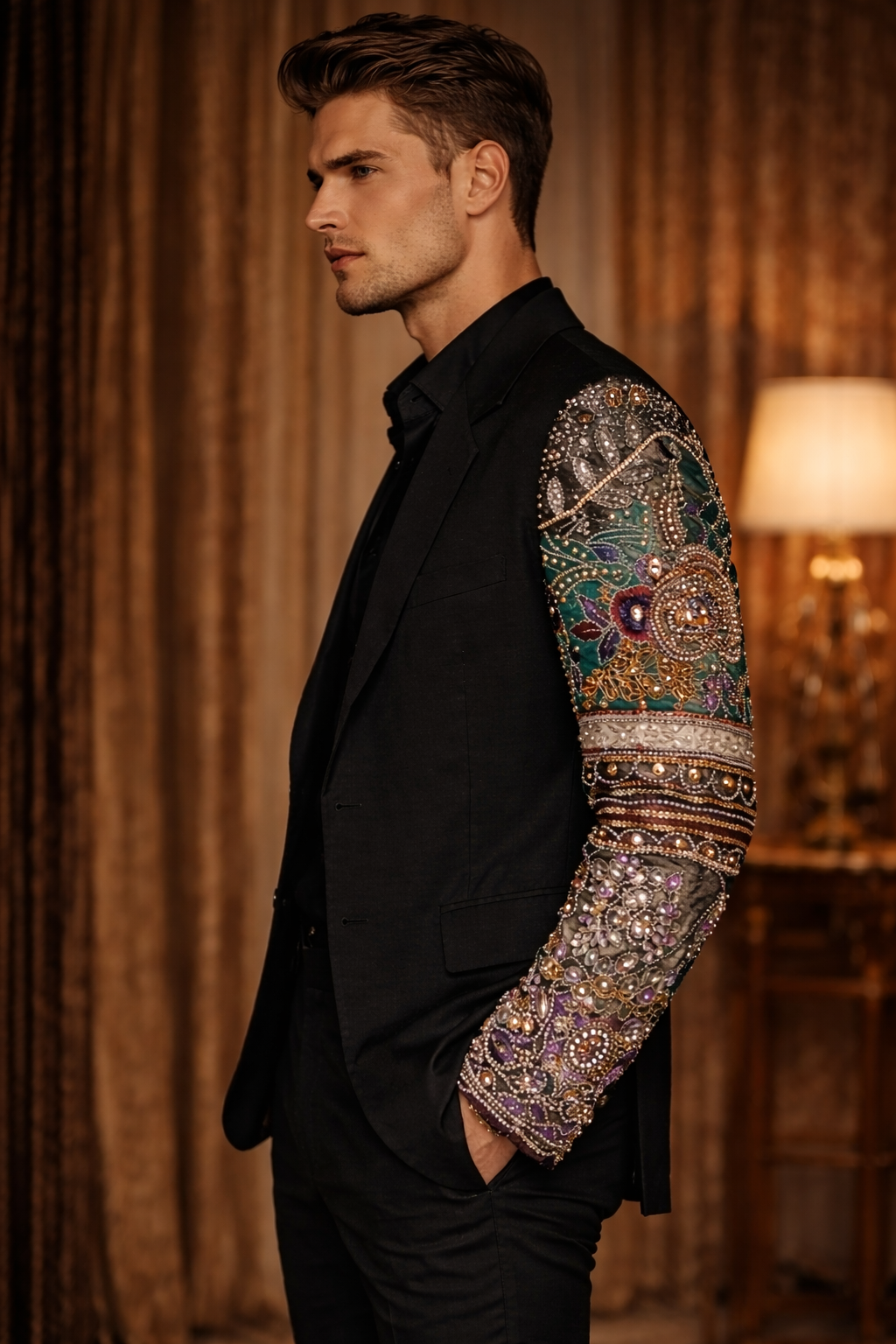 The Rajya Blazer - Structured Handcrafted Patchwork Tailored Jacket