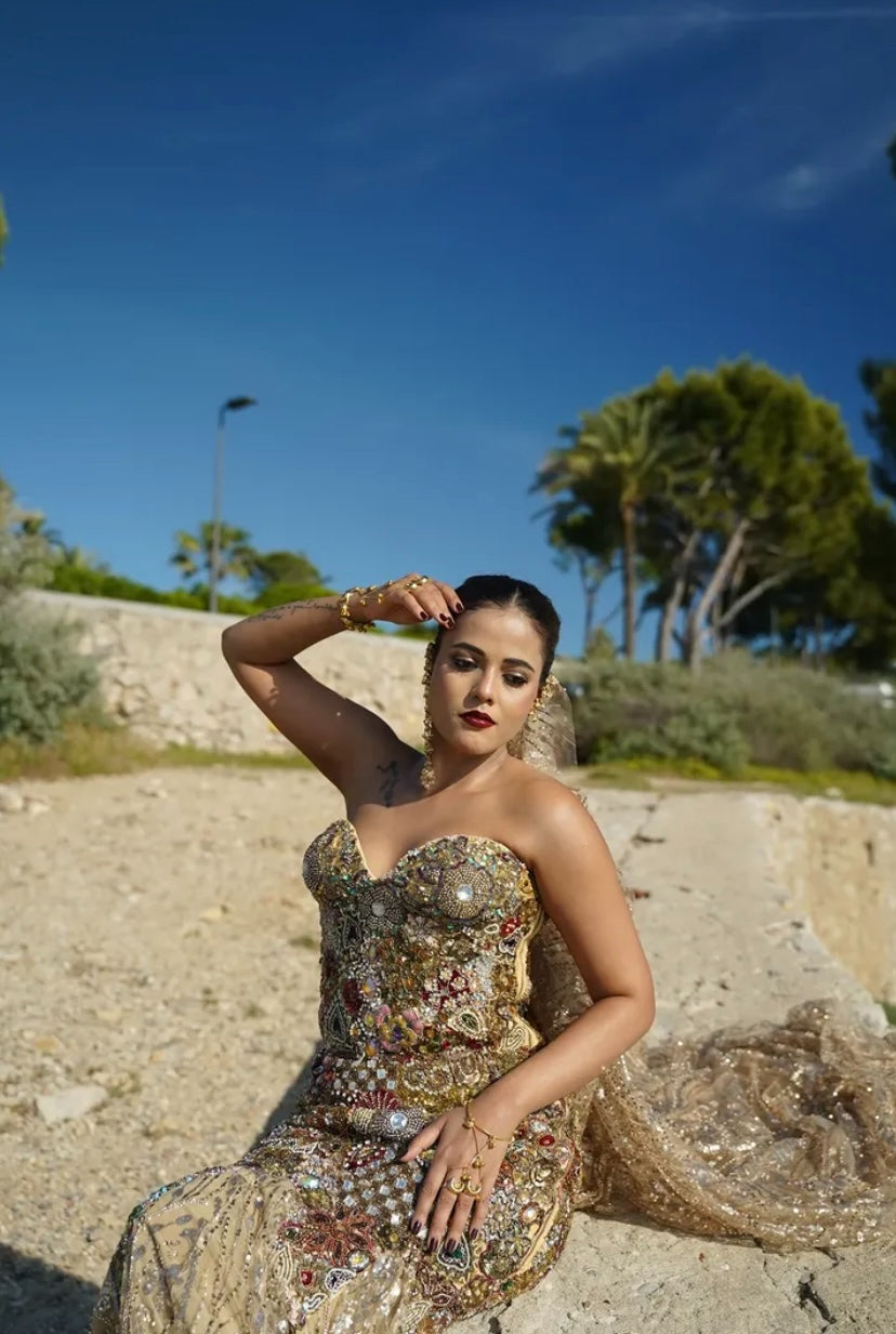 The Maharani Cascade Gown