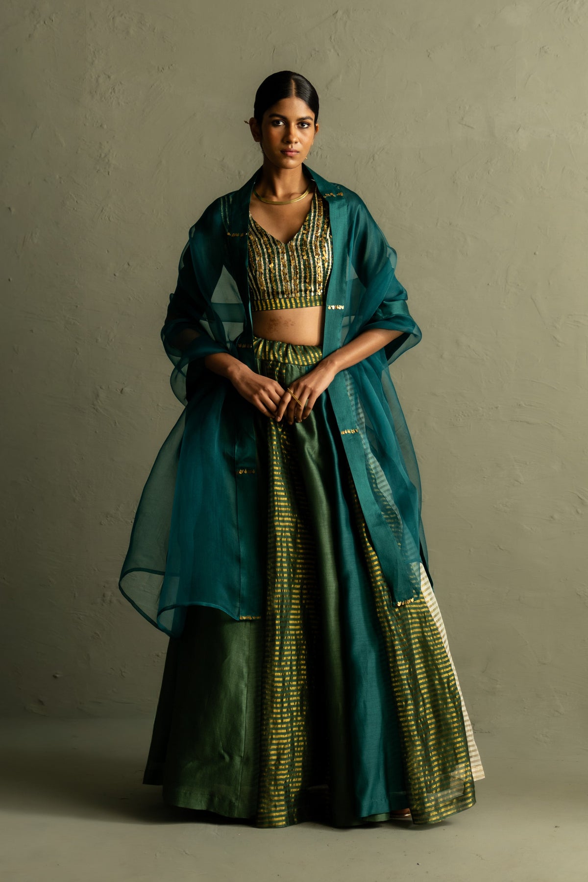 Ojas Emerald Lehenga Set