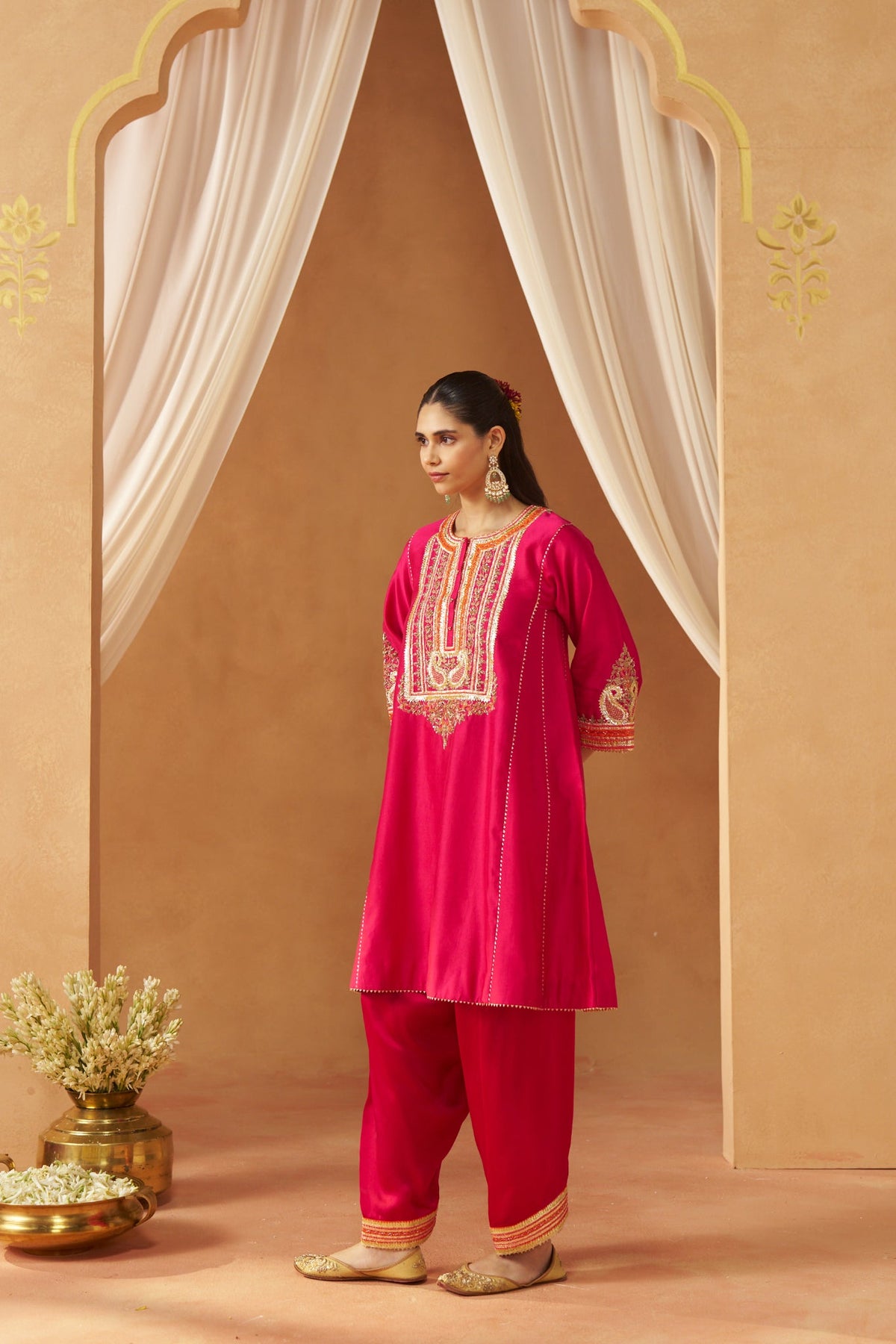 Riva deep blue chauga with salwar and dupatta