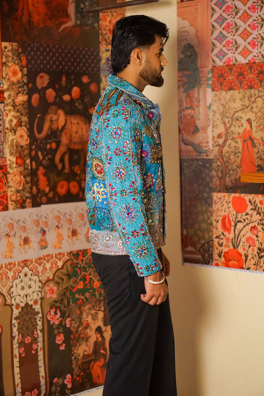 Zar-e-Firoza Regal Embellished Luxury Shirt Jacket for Weddings