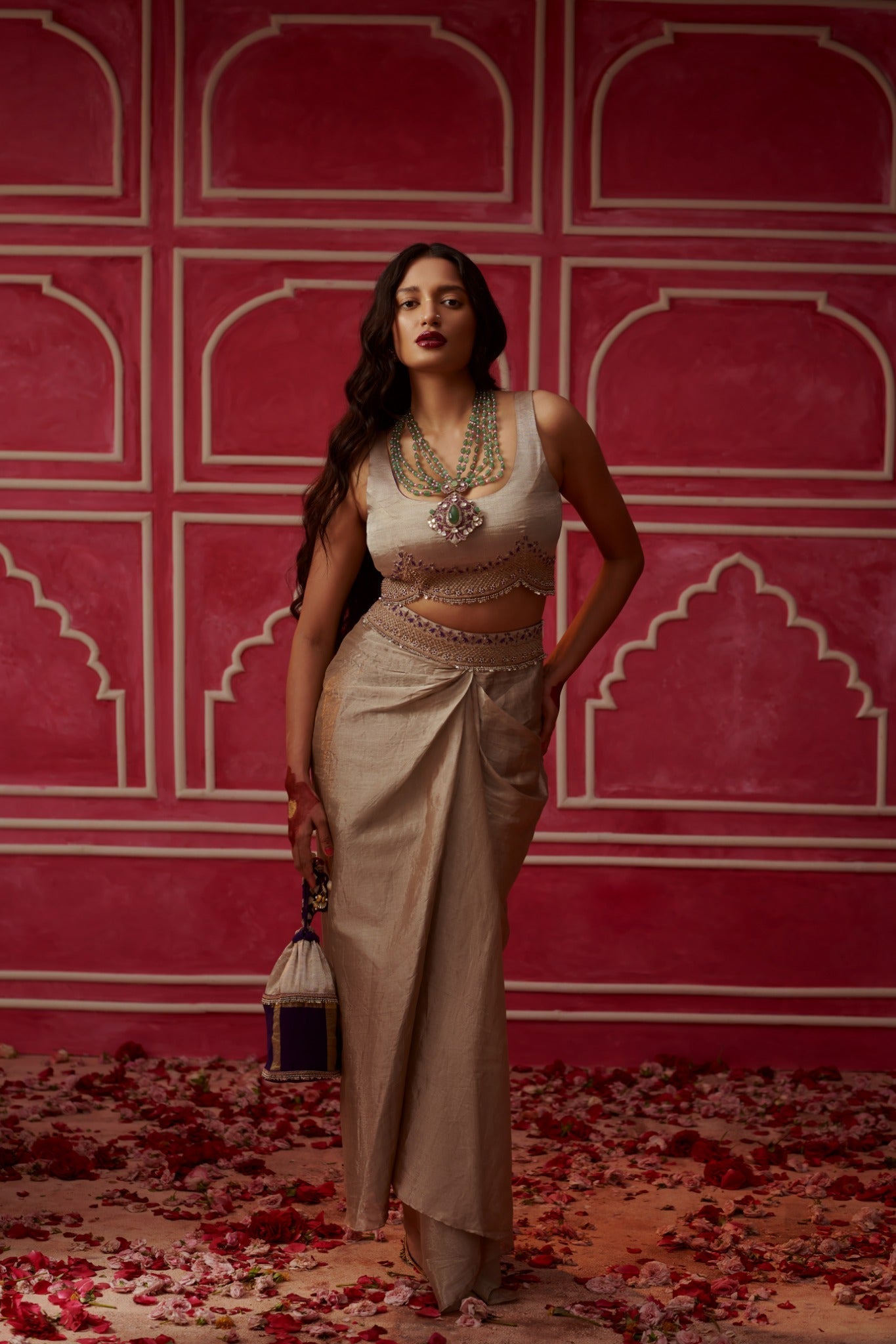 gharchola cape skirt set
