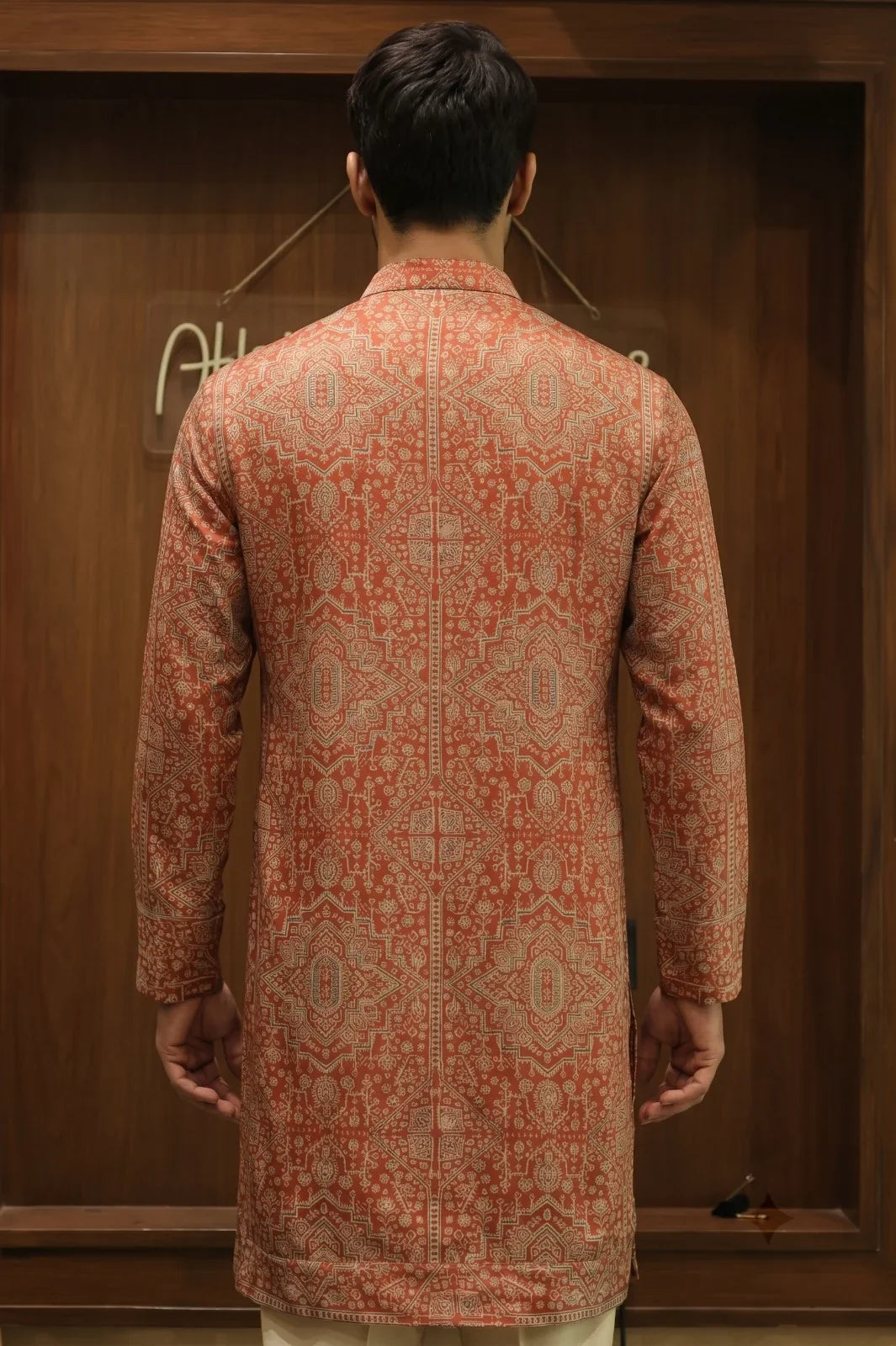 Brown Kurta Satin