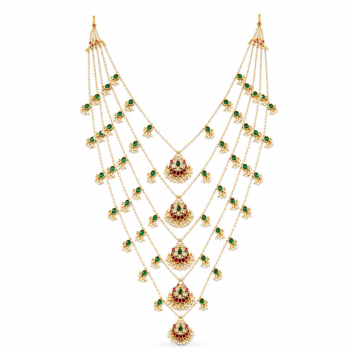 Layered Pearl Kundan Groom Mala