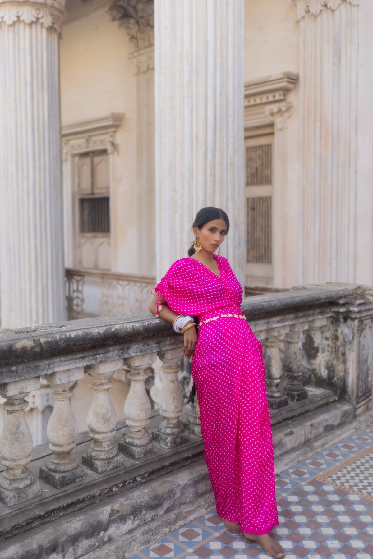 Kimono bandhni dress