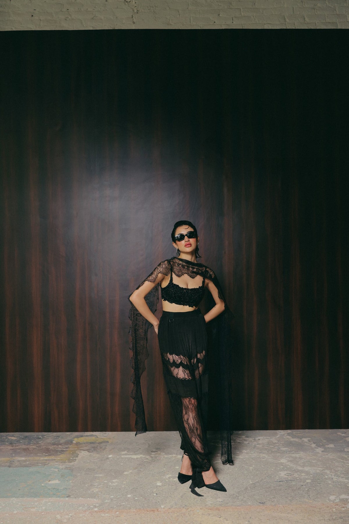 Cutdana Bead Embroidery, Soft Tulle & Silk with Corded Lace, Pant Set, Blouse Silhouette