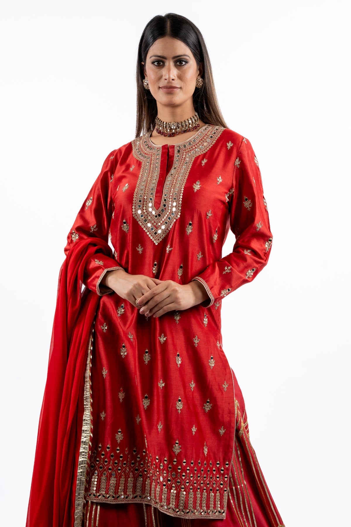 Scarlet Heirloom Embellished  Kurta Set