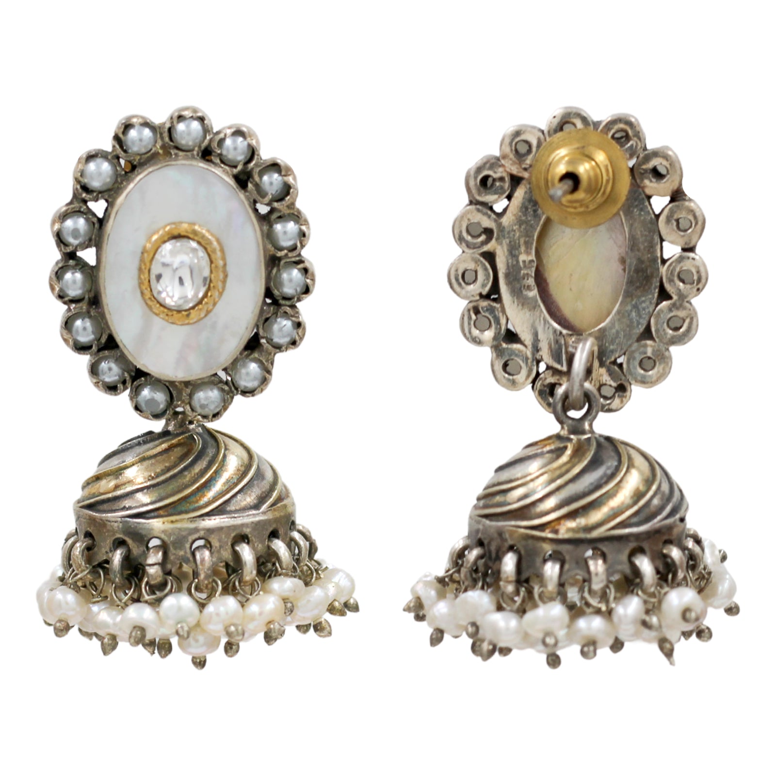 Sangeeta Boochra Heritage Mother of Pearl Jhumka Earrings