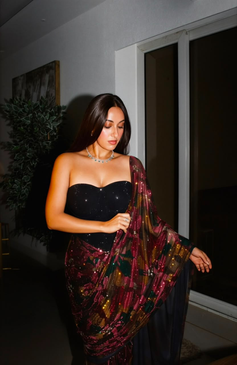 Akanksha Kapoor in Yasmeen Corset Saree Set