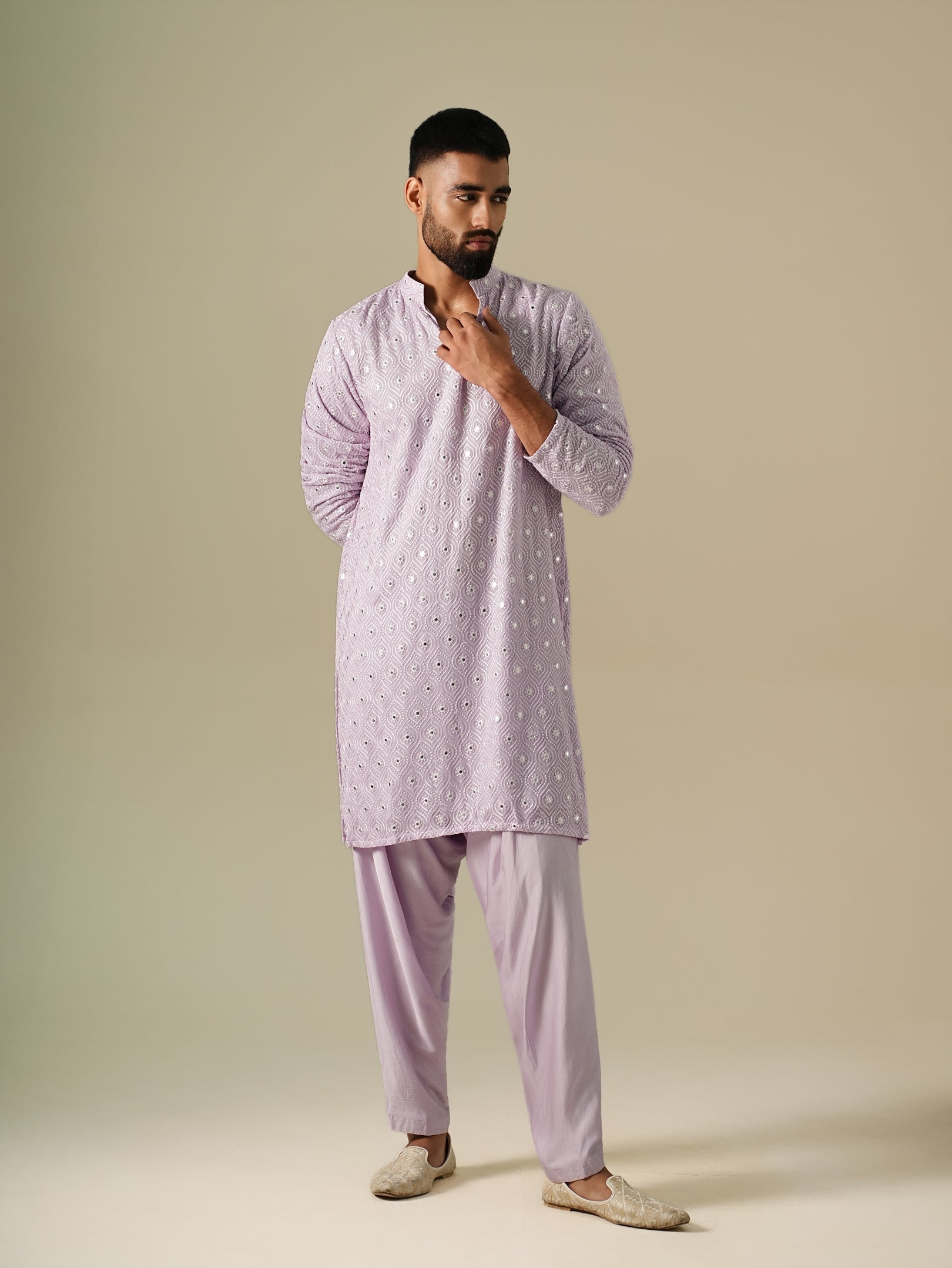 Lavender Taara Kurta Set
