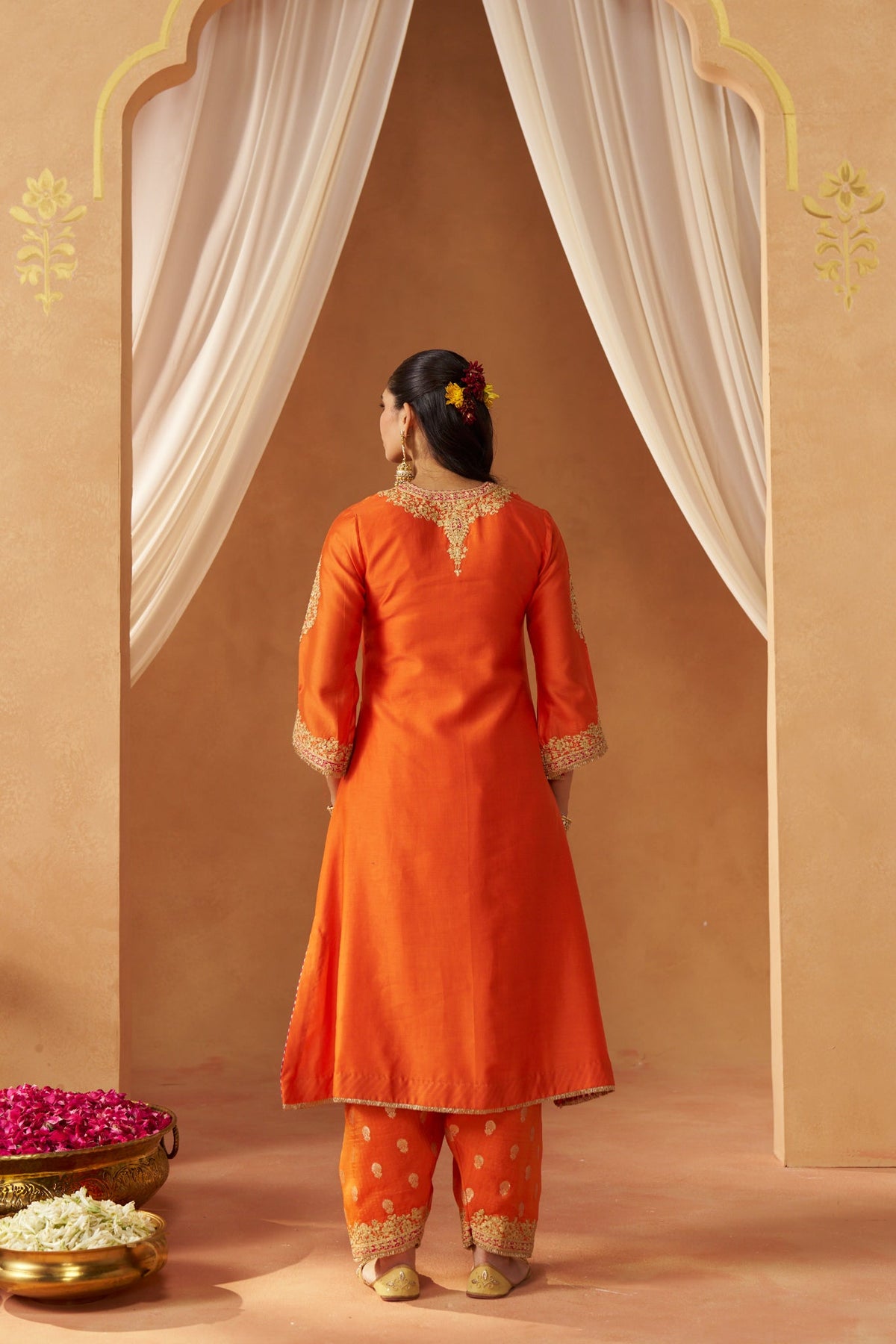 Liana Burnt  Chauga with Salwar and Dupatta