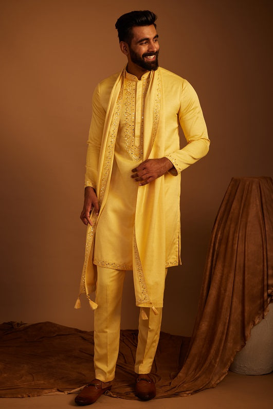 Amber Archi yellow Kurta set