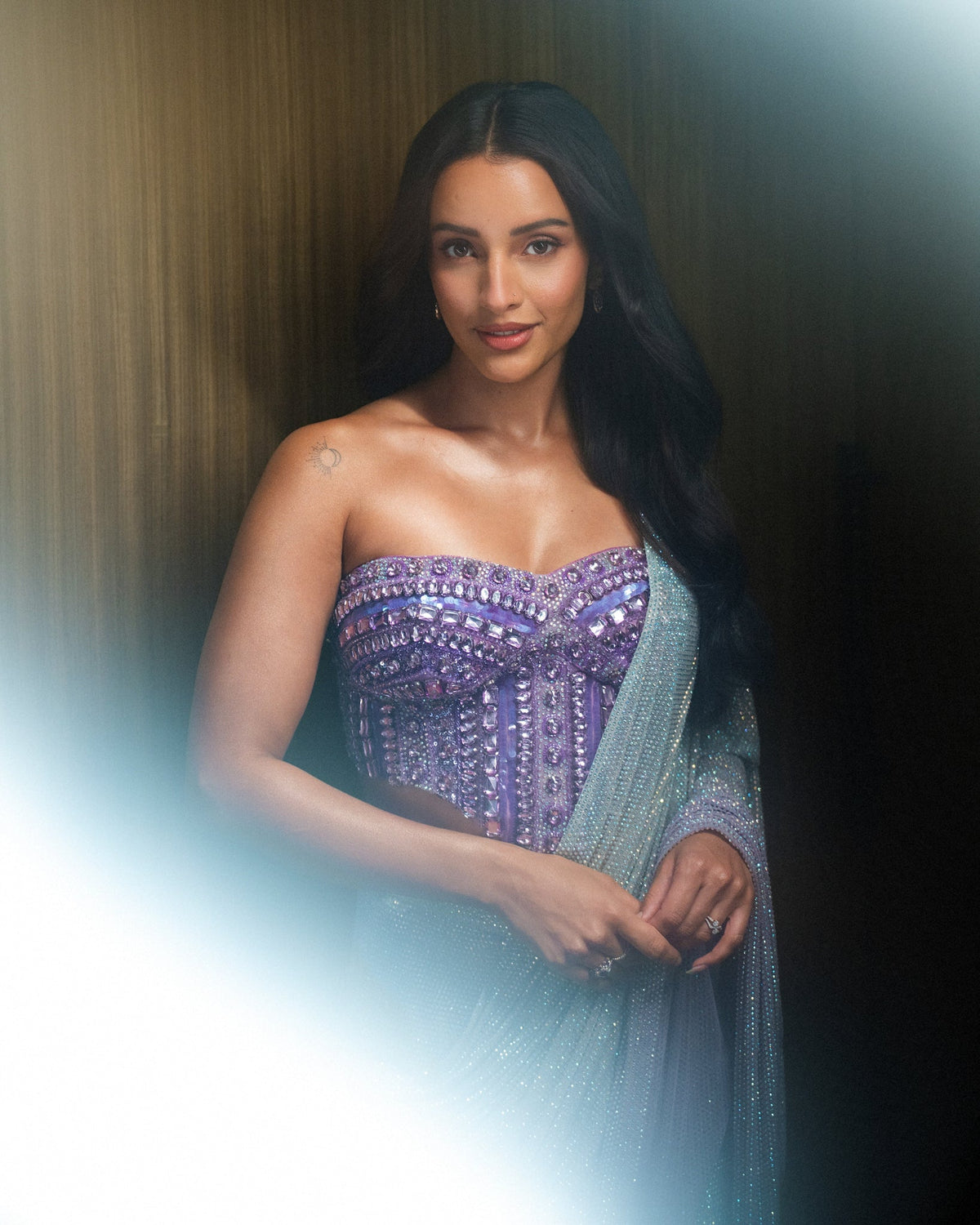 Tripti Dimri in Lilac Lumina Drape Set