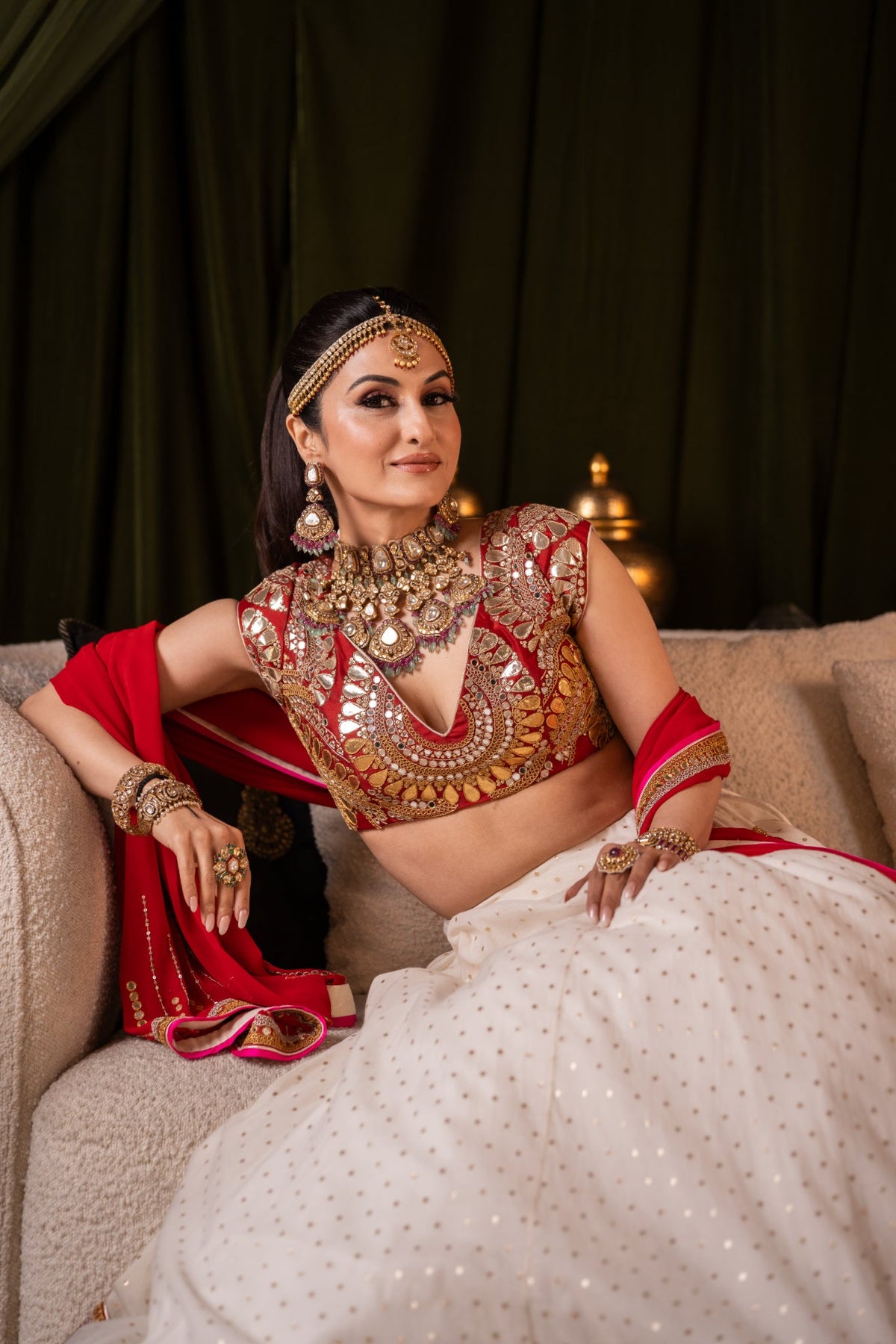 Bridal Ivory Lehenga Set