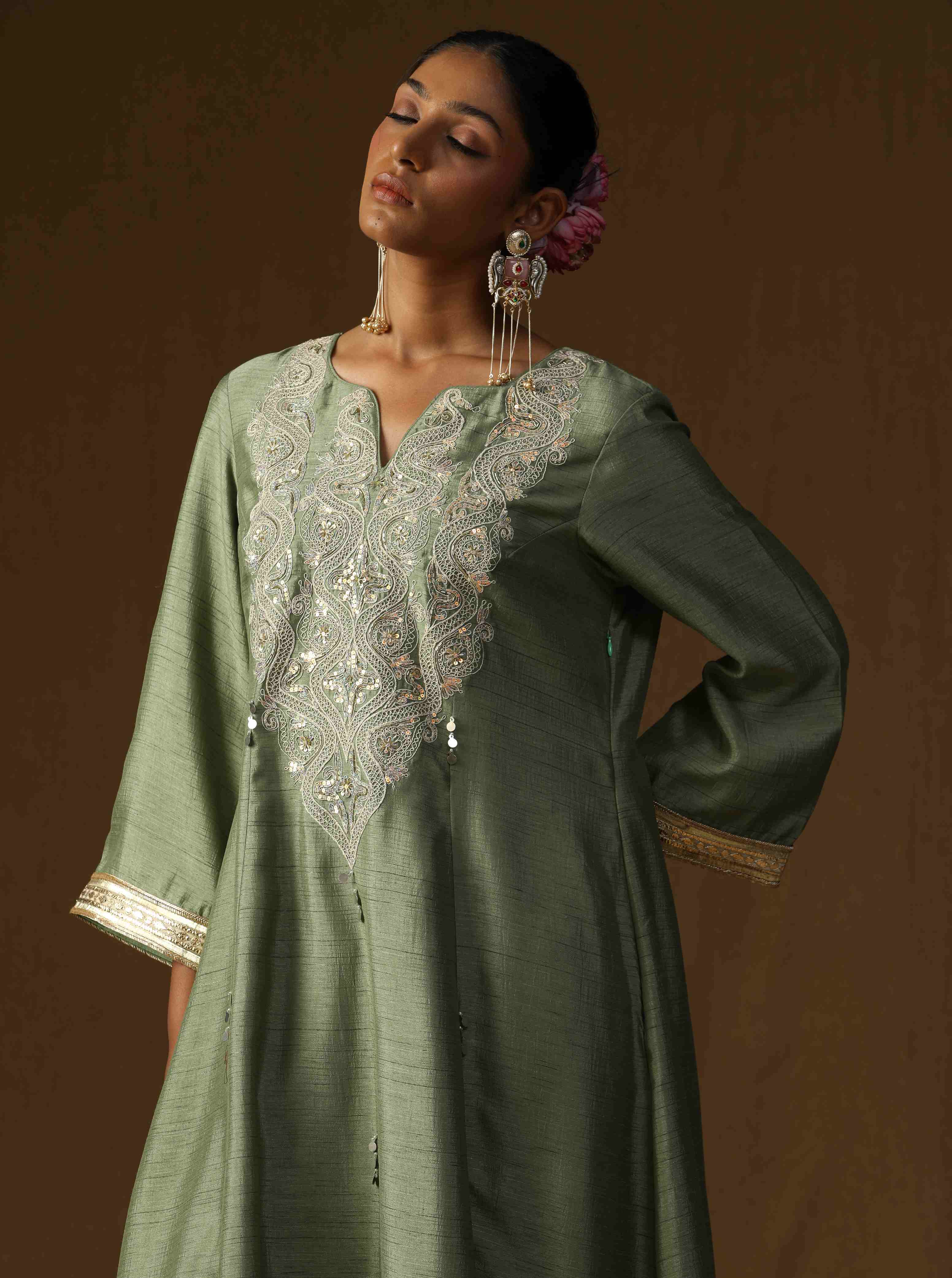 Madhavi � Dhani Embroidered Suit Set