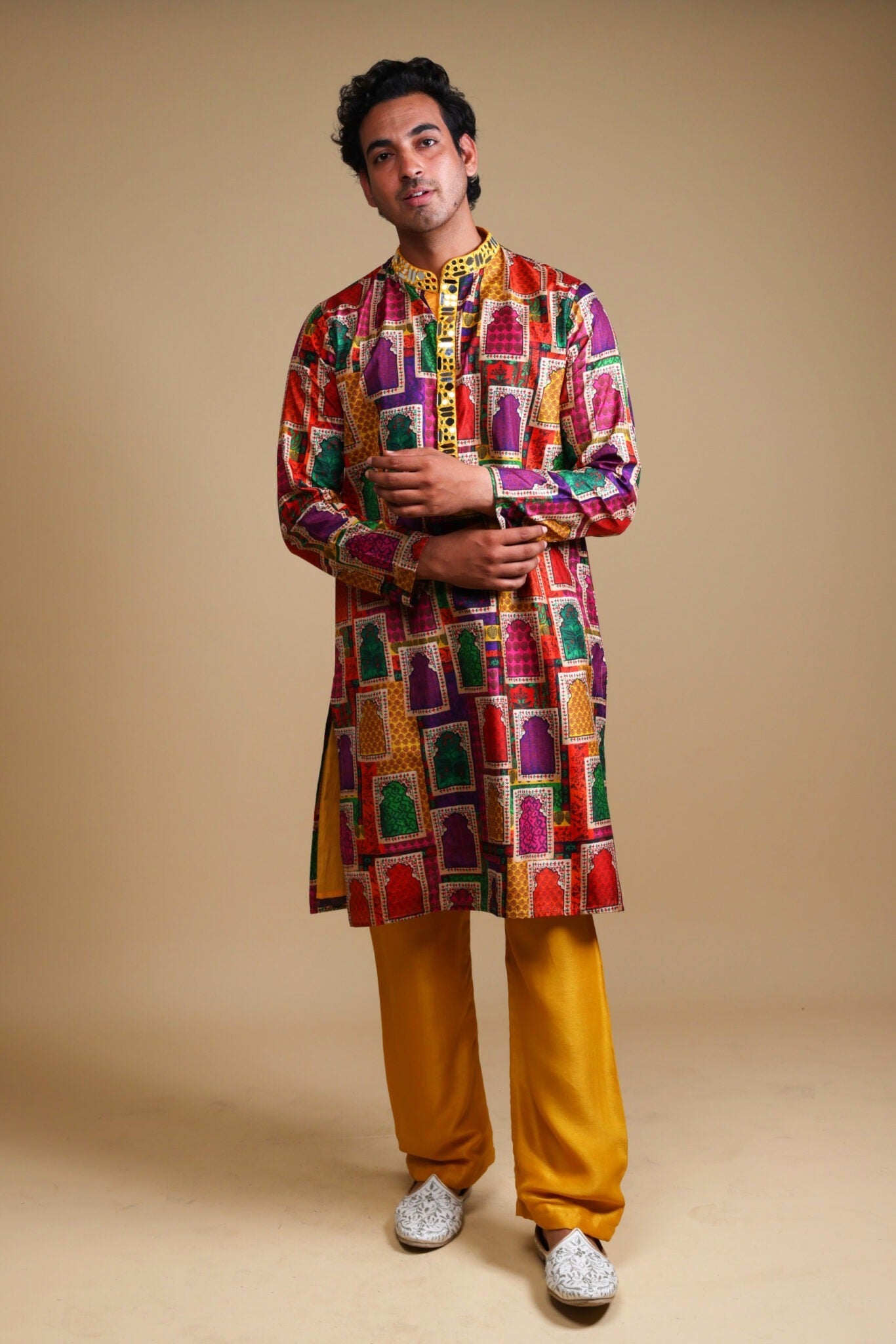 Mirror Work Kurta with Matching pyjama