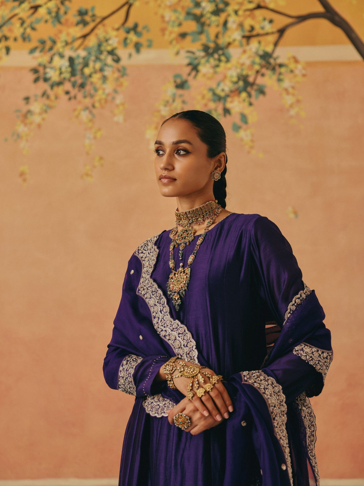 Purple Jhoom Anarkali