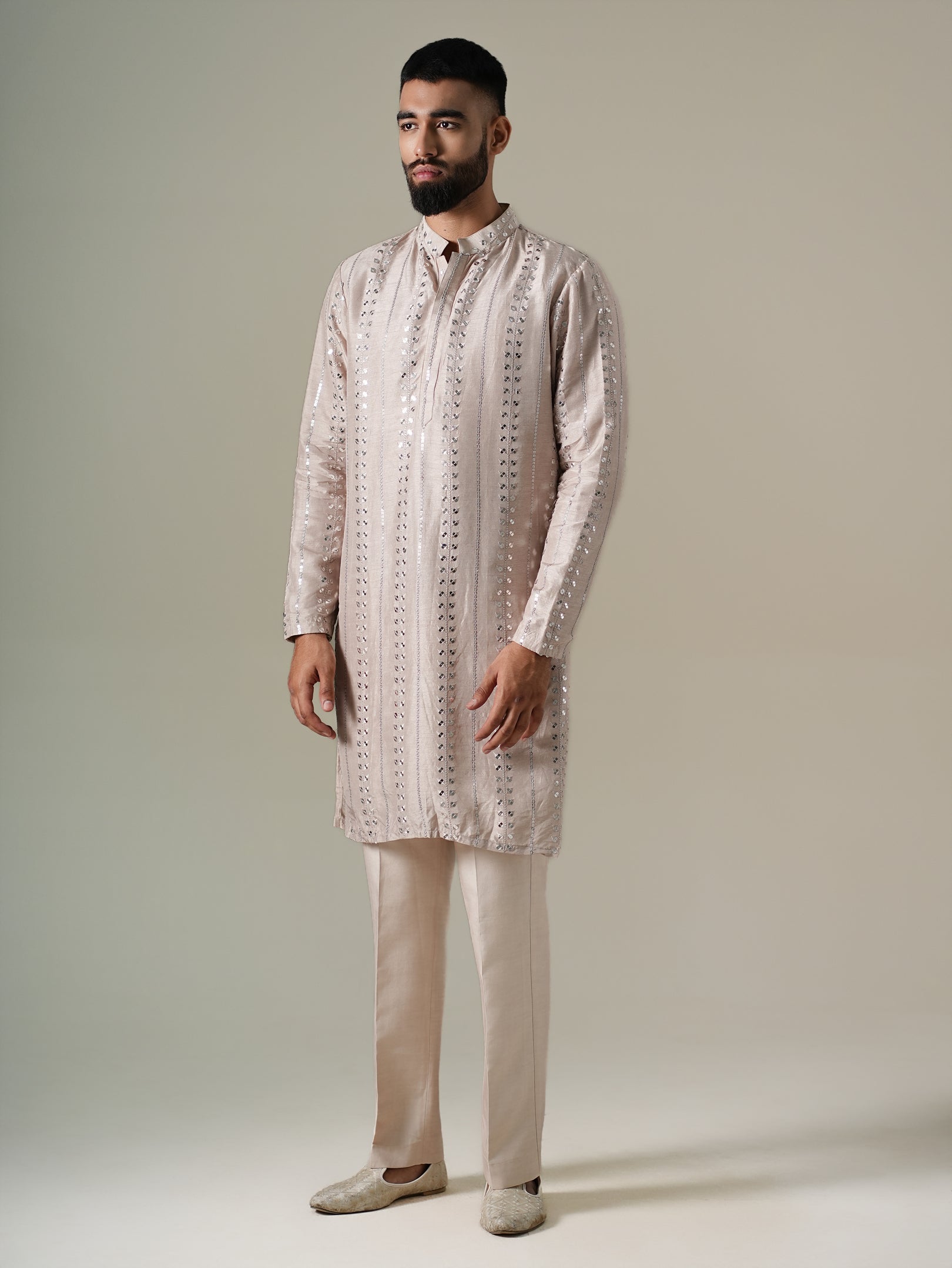 Beige Starlit Kurta Set