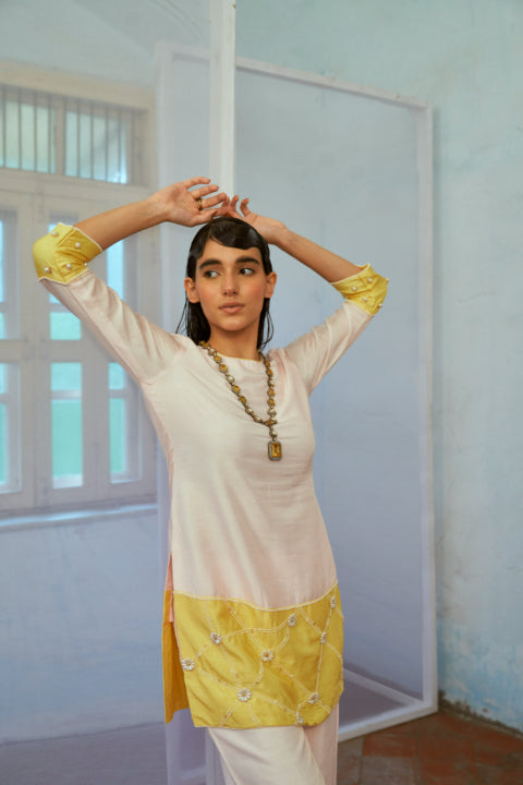 Baby Pink Bliss Kurta & Pants Set