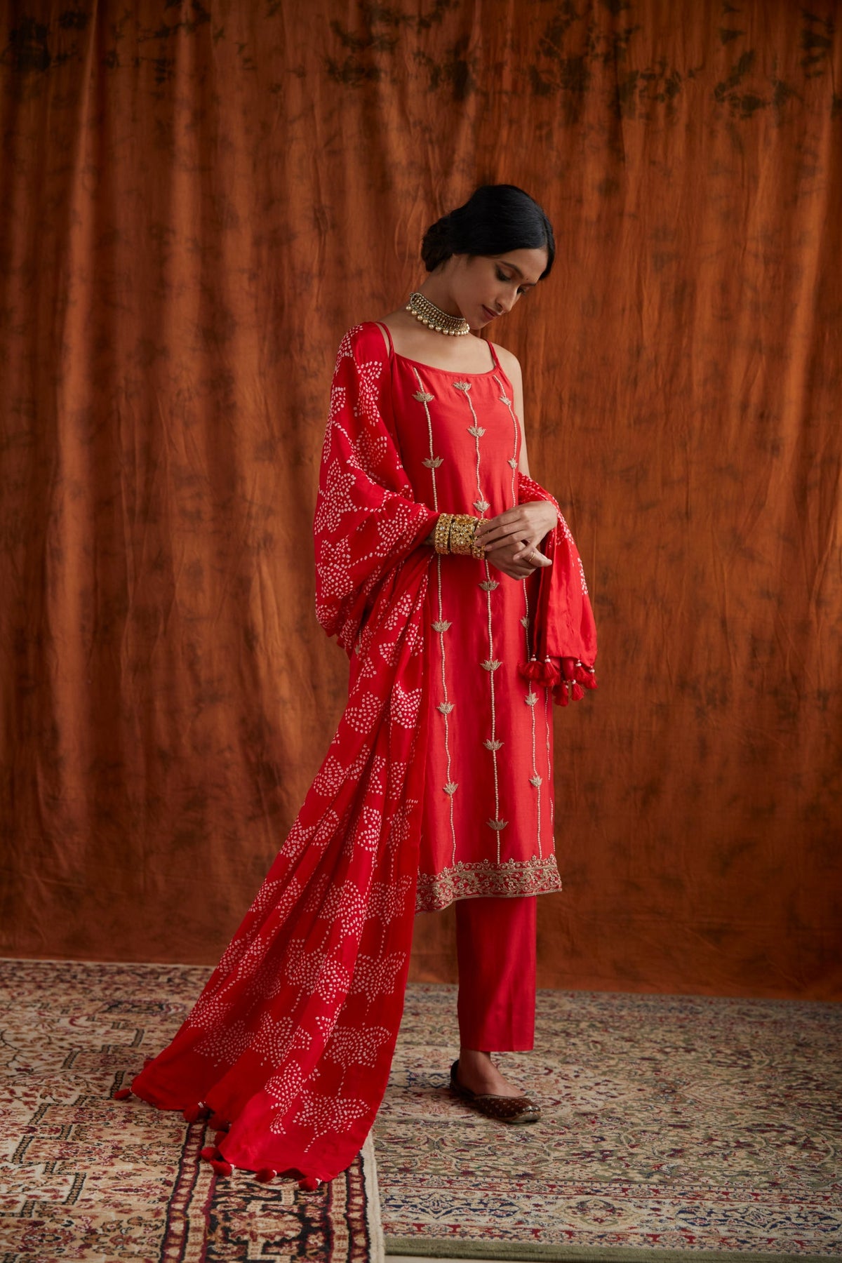 Spaghetti lotus kurta set