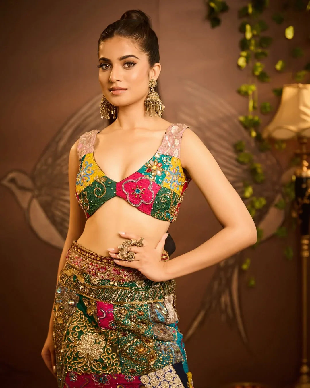 Hand-Embroidered Collected Soil Co-ord Set | Luxury Indo-Western Wear