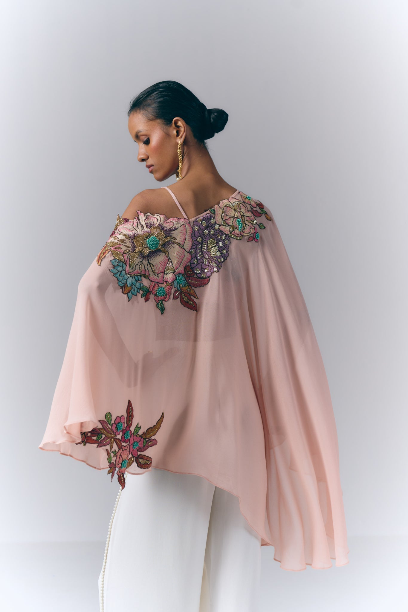 Peach Petal Kaftan Set