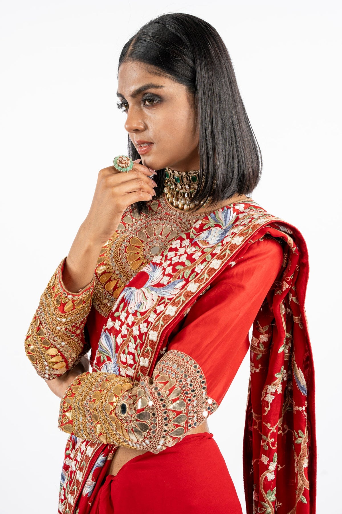 Crimson Couture Embroidered Saree