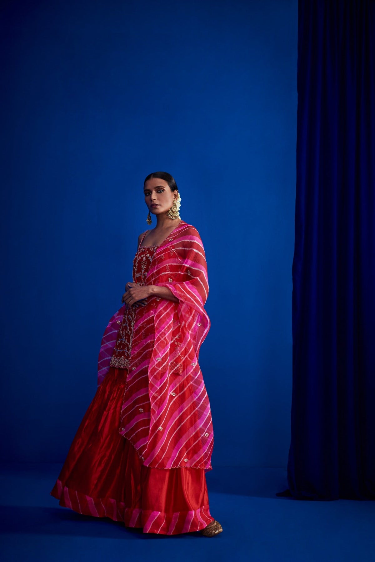 Sharara Set With Heavily Embroidered Spaghetti Kurta