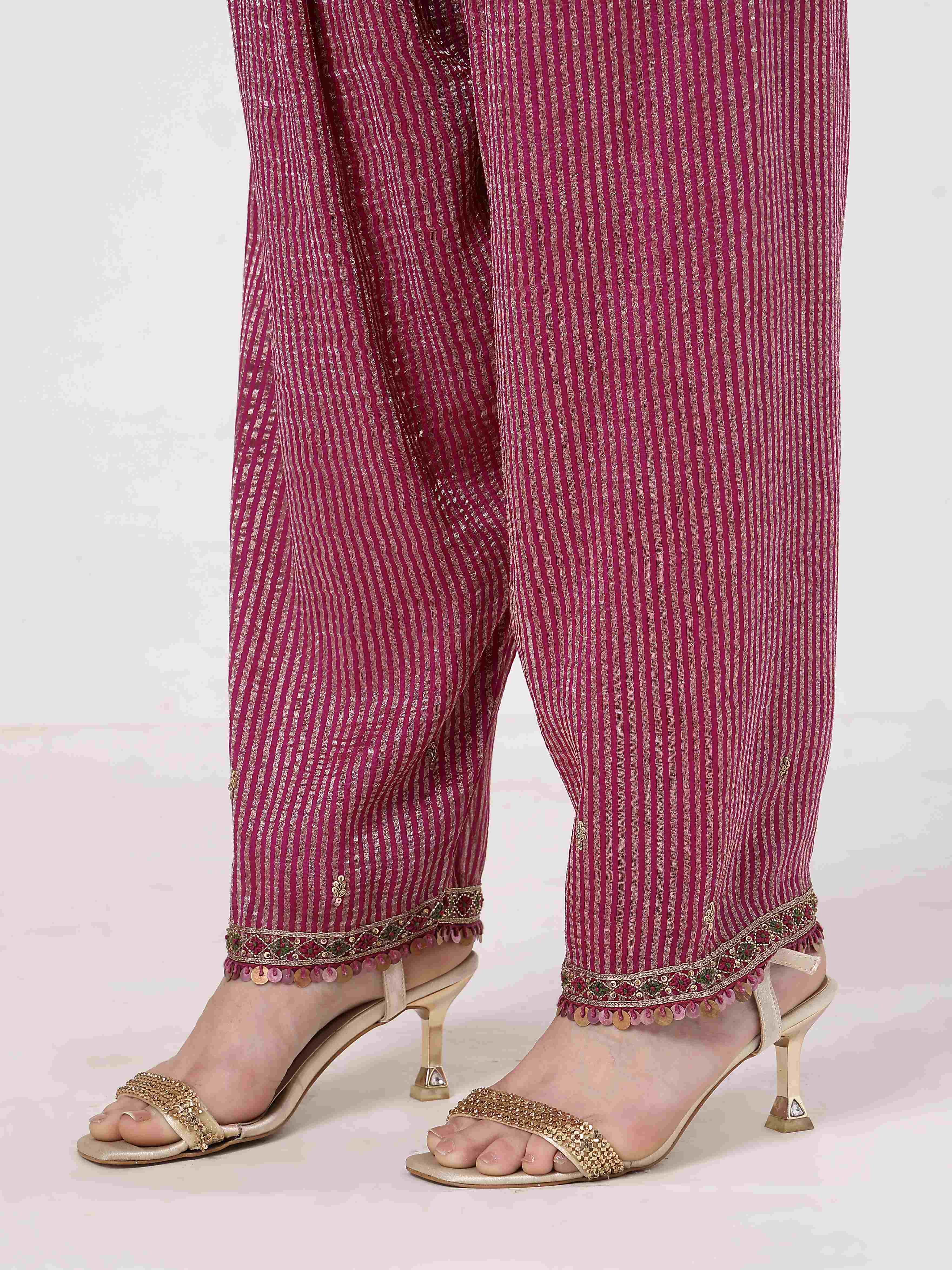 Violet Bandhani Salwar Set