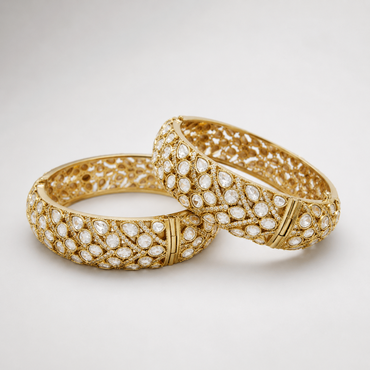 Polki Statement Kada Pair