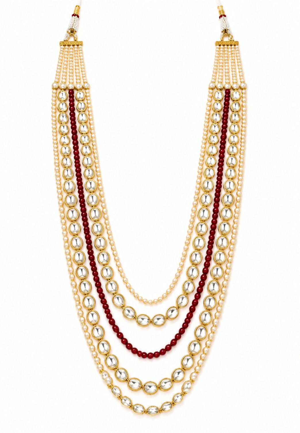 Emerald Moissanite Polki Choker Necklace Set