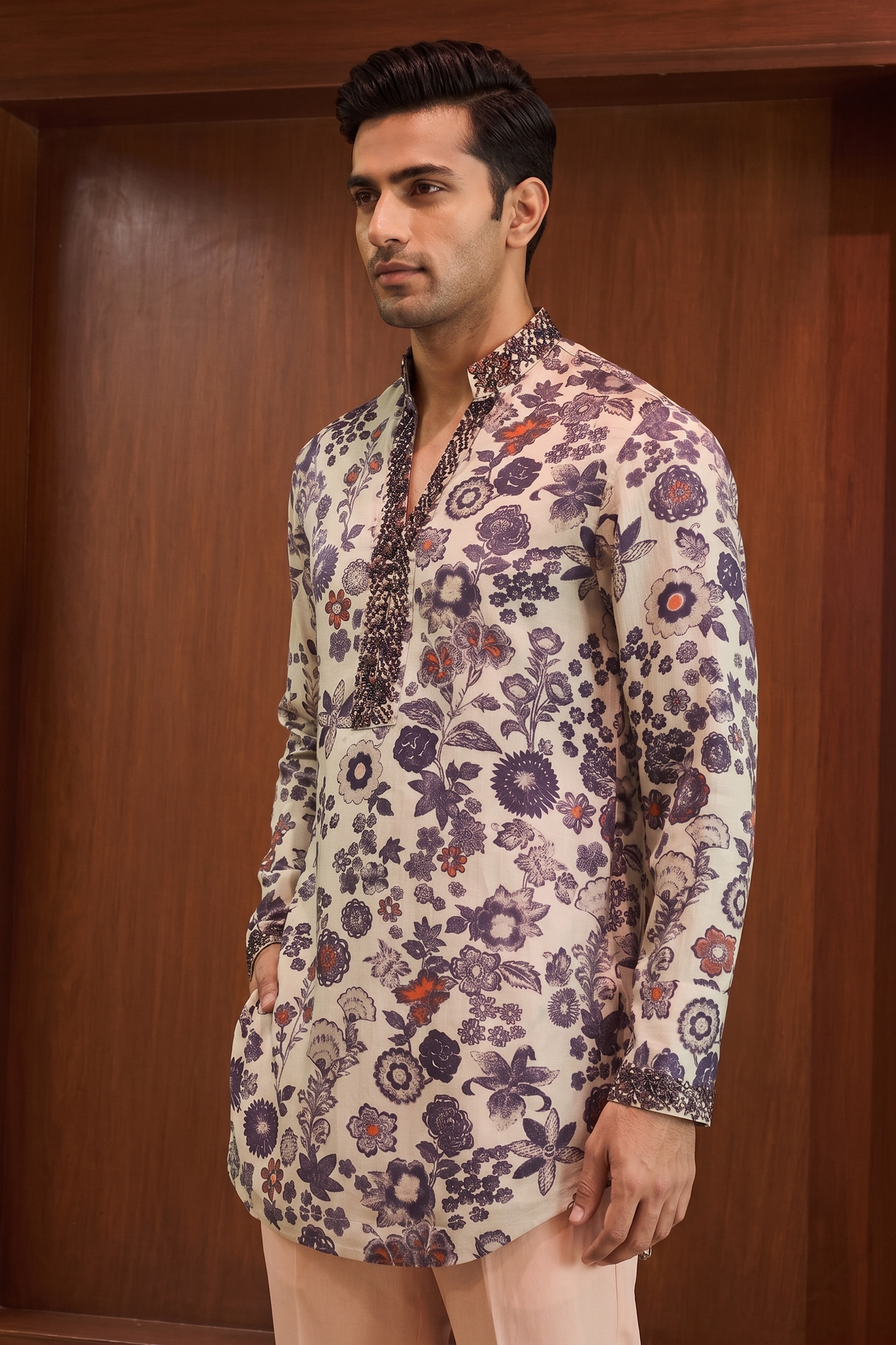 ice blue kurta set