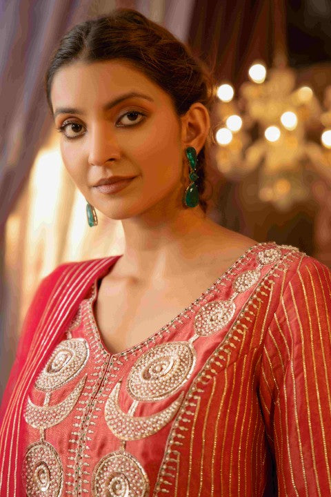 Magenta Kasab silk Gotta Suit  - image 2