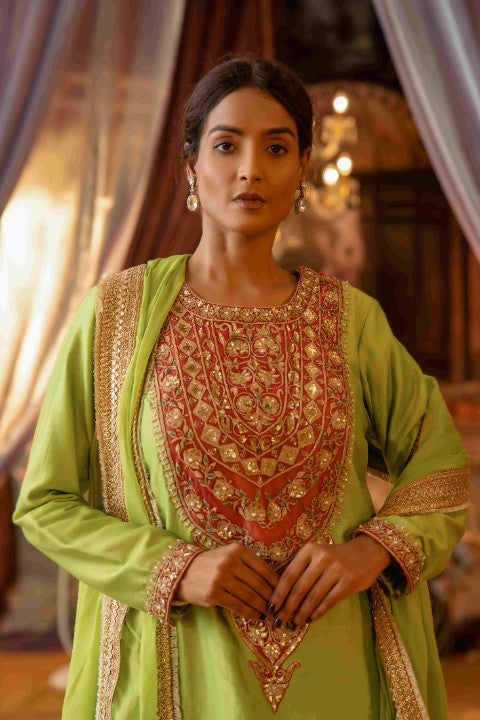 lime Green Sharara Set - image 2